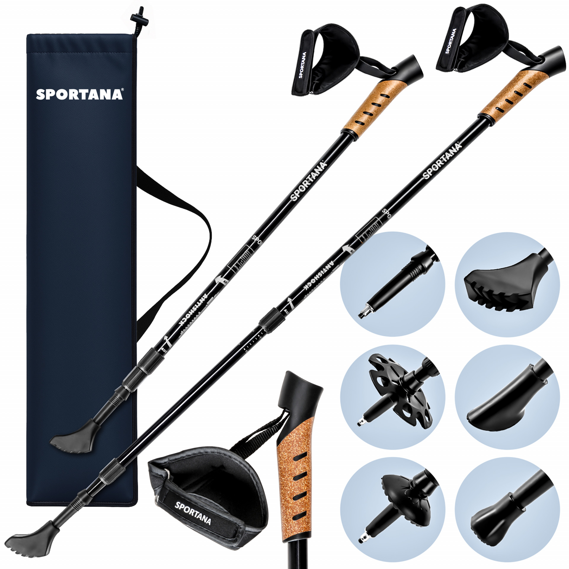 Nordic Walking Stöcke Grau