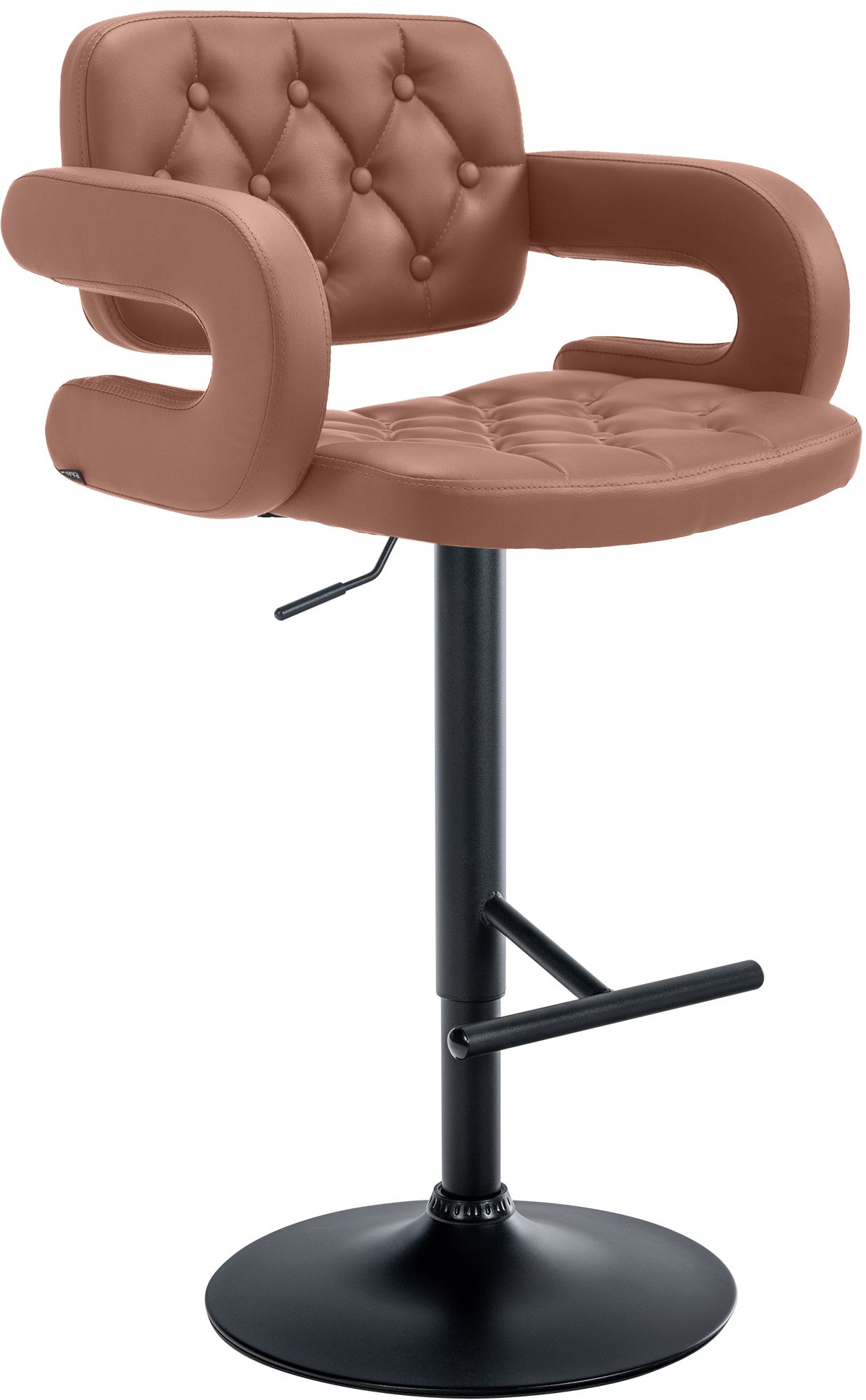 Barhocker Dublin schwarz, cognac