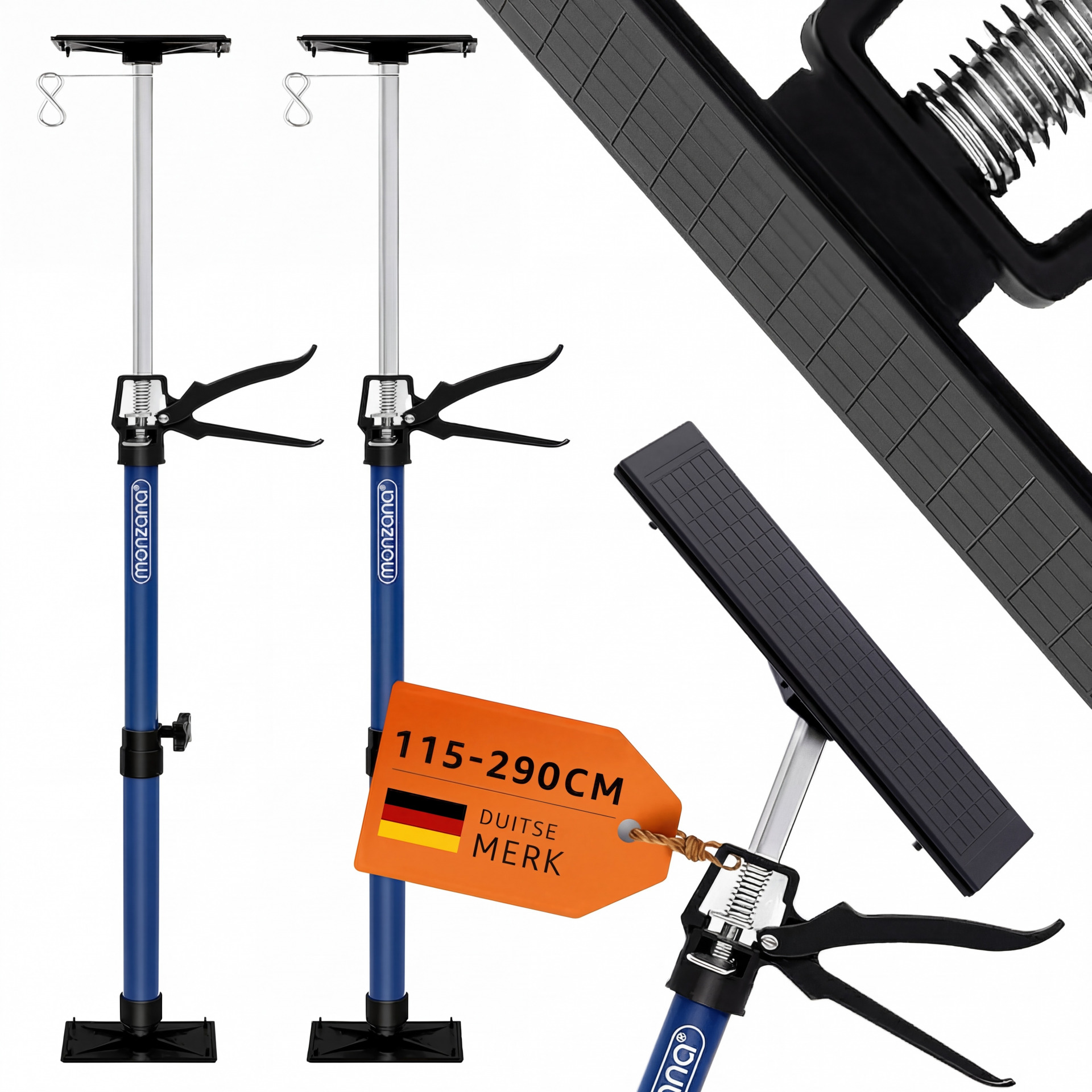 Zargenspanner 2er-Set Blau 115-290cm