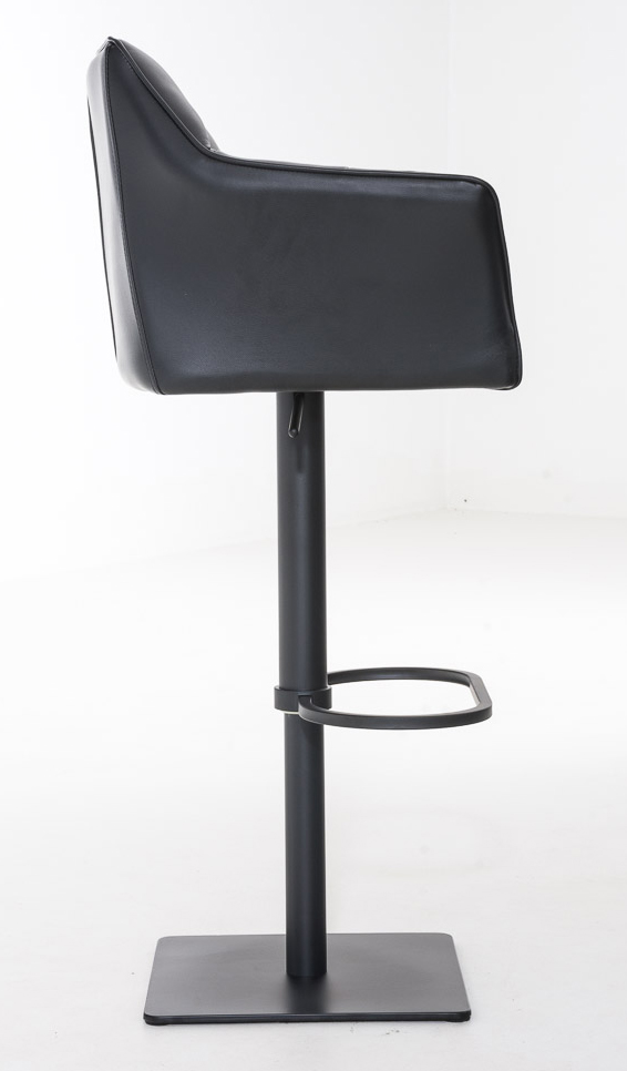 2er Set Barhocker Damaso Kunstleder schwarz, schwarz