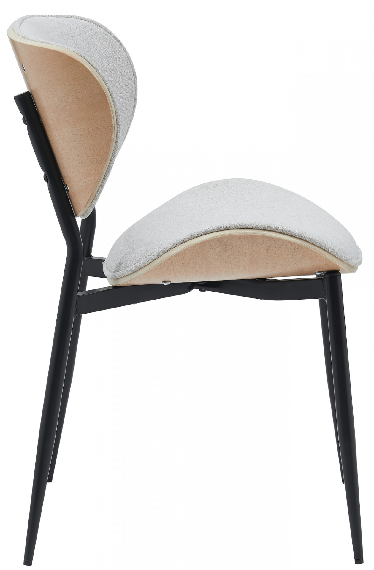 2er Set Esszimmerstuhl Enid Stoff, natura/creme