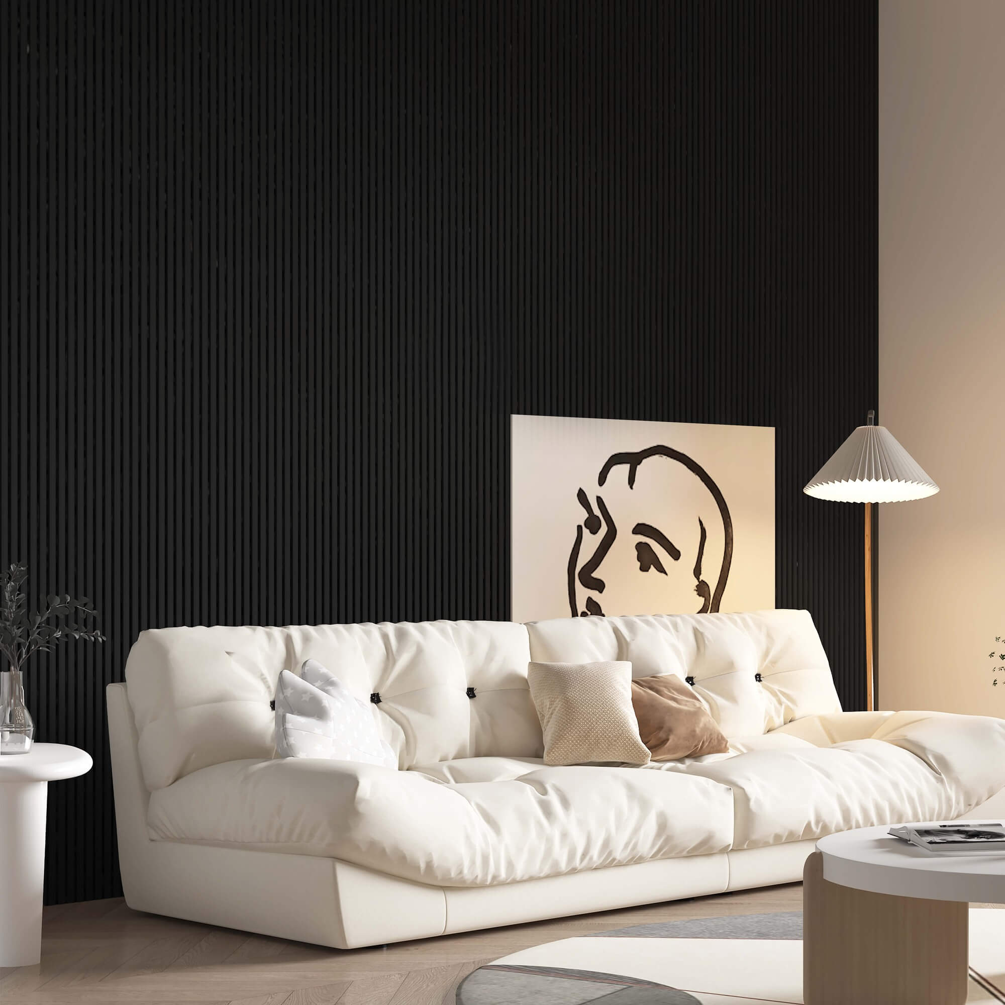 Akustikpaneel SONIC - 240 x 40 cm Deep Black