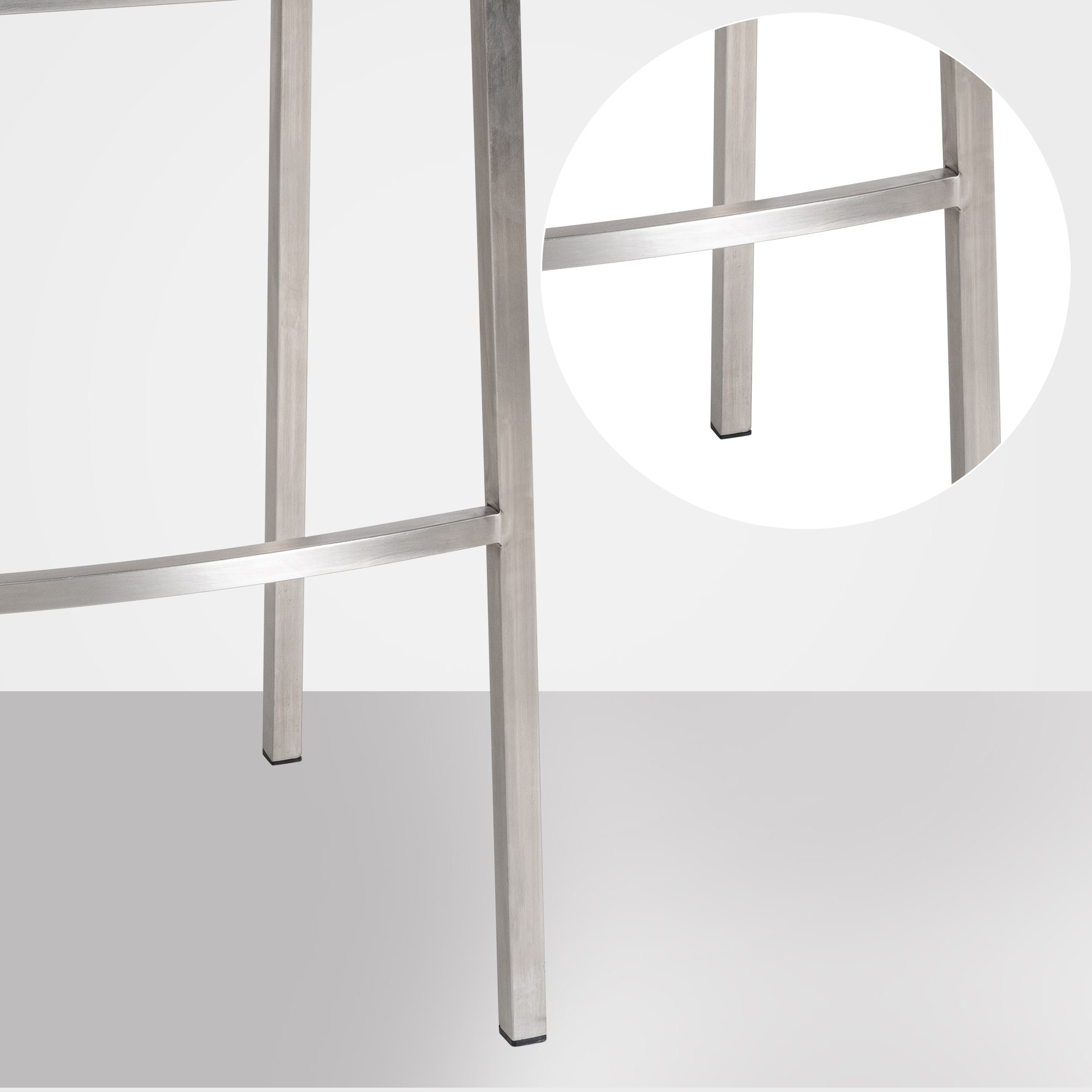 Barhocker Damaso E Samt mit 4-Fuß Gestell, braun
