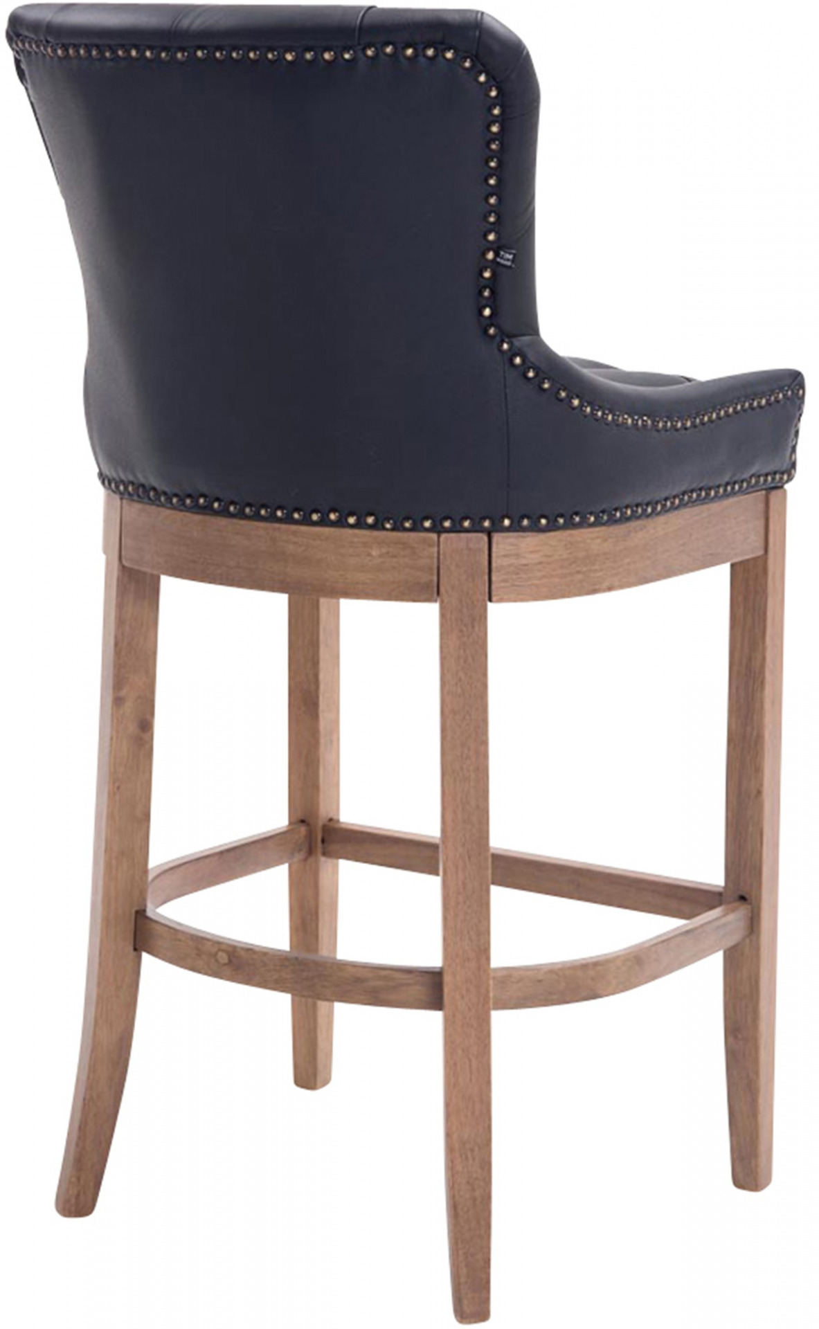 Barhocker Lakewood Echtleder, Antik-hell, schwarz