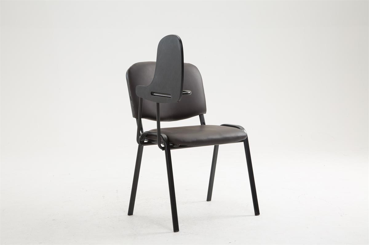 Stuhl Ken mit Klapptisch Kunstleder, braun