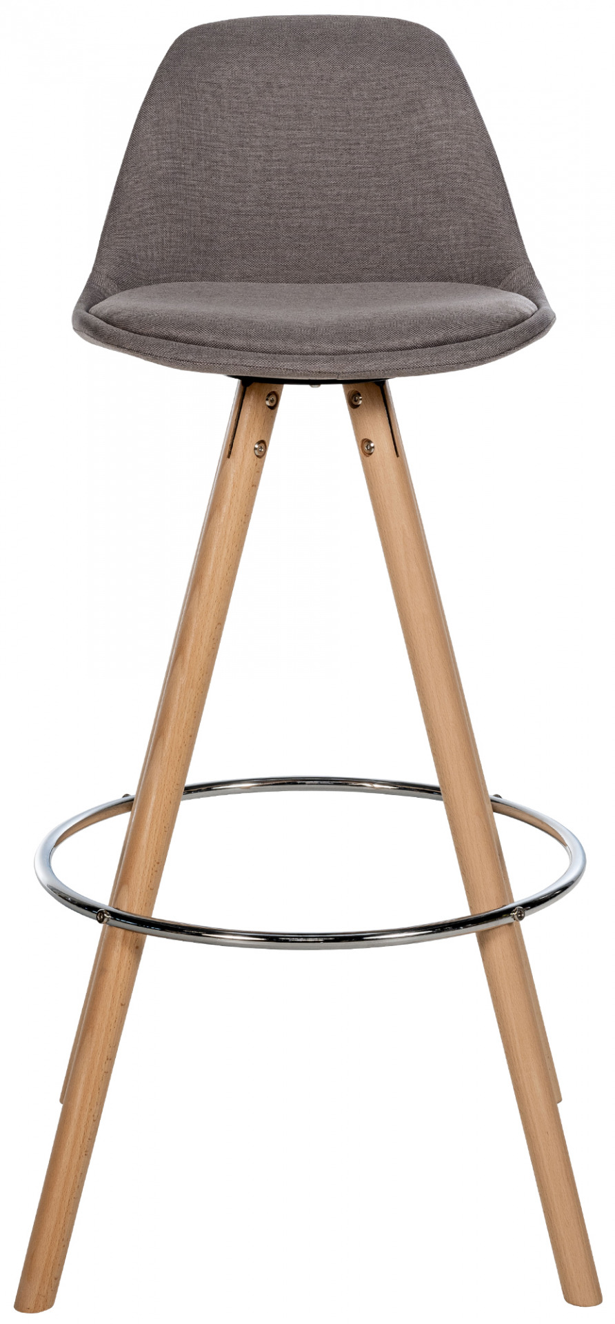 Barhocker Corbin Stoff Rund natura, taupe