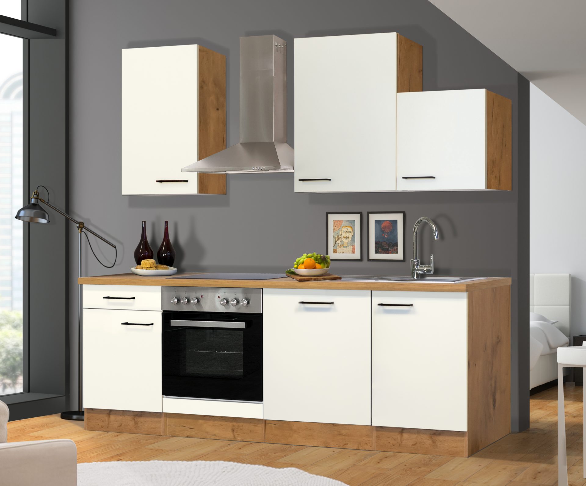 Küchenzeile Avila 220 cm mit E-Geräten