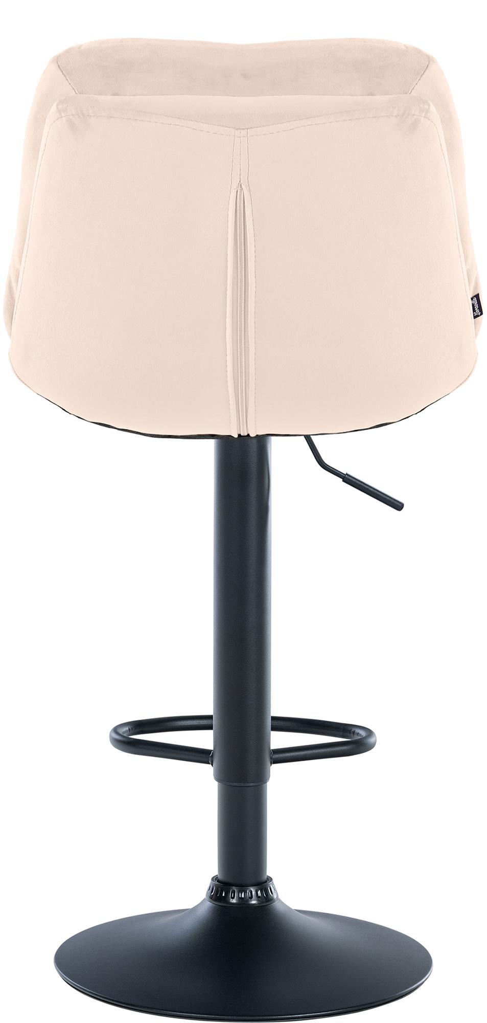 Barhocker Laurel Samt schwarz, creme