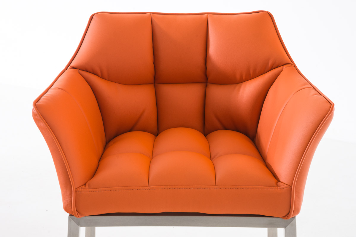Barhocker Damaso E mit 4-Fuß Gestell, orange