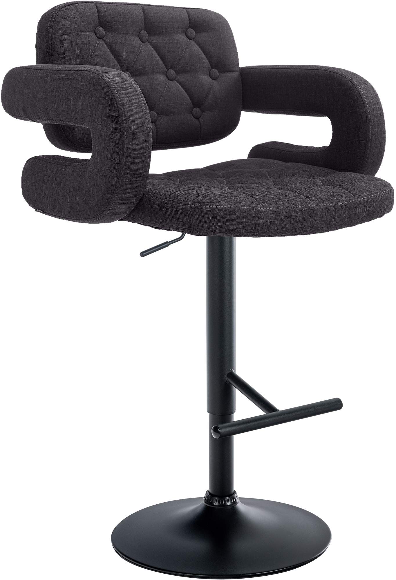 Barhocker Dublin STOFF schwarz, schwarz