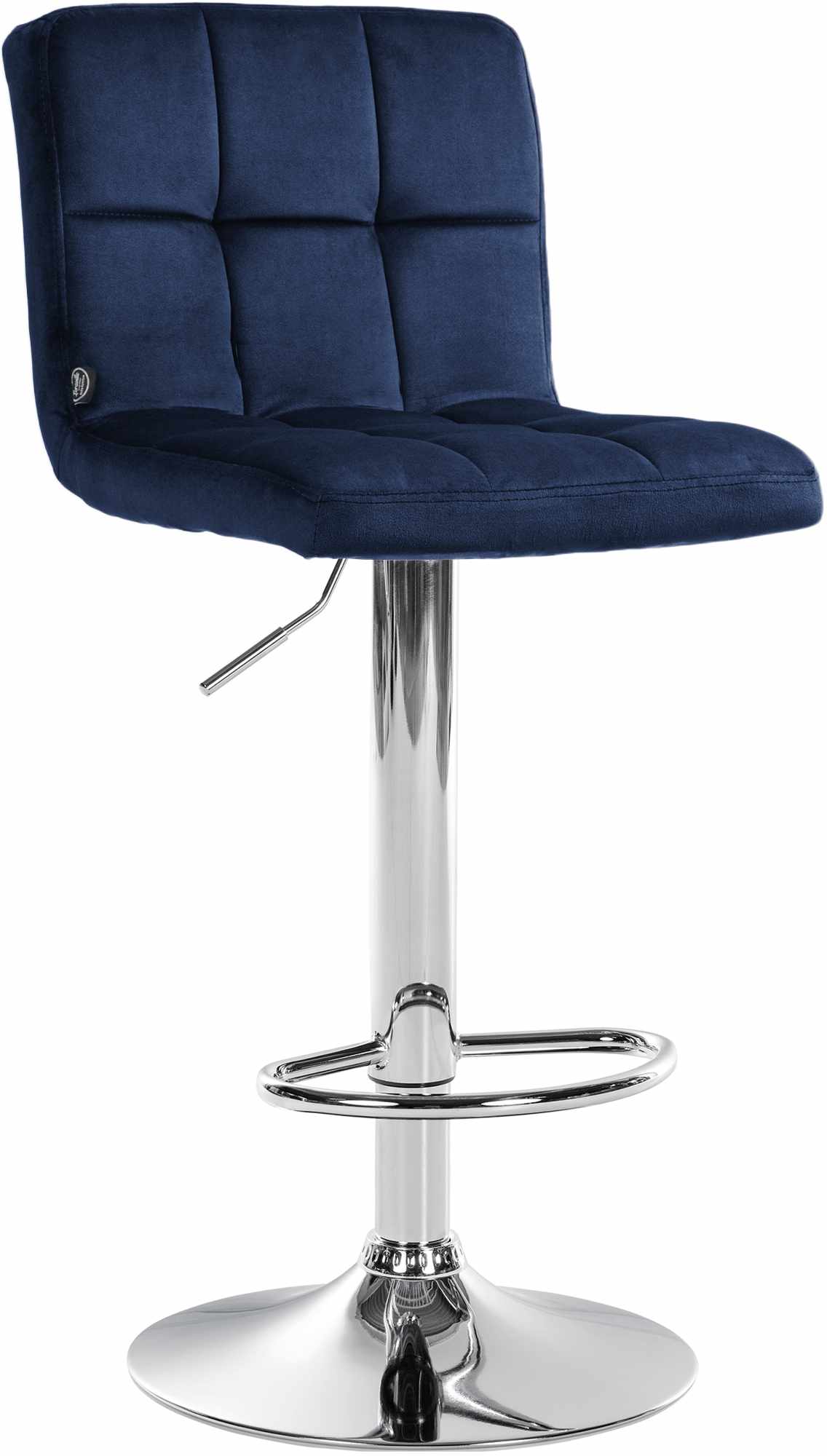 Barhocker Peru Samt chrom, blau