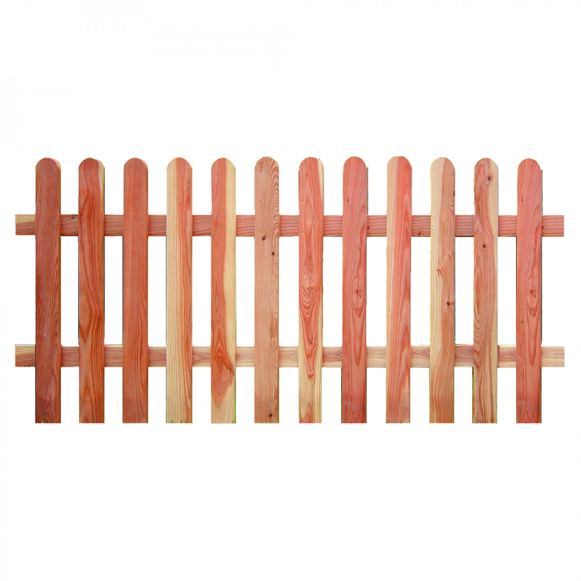 ANHOLT-Serie Vorgartenzaun Lärche, 180 x 80 cm, Latten 18/88 mm, Riegel 24/68 mm