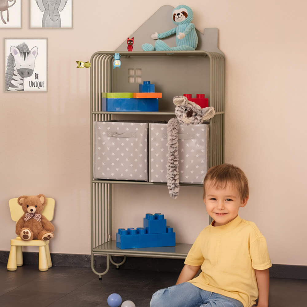 Kinderregal aus Metall magnetisch TODO M – Salbei-Grün