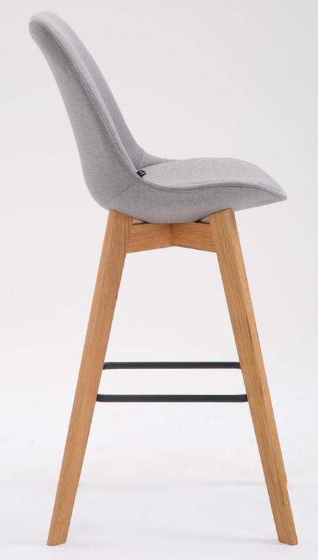 2er Set Barhocker Metz Stoff natura, grau