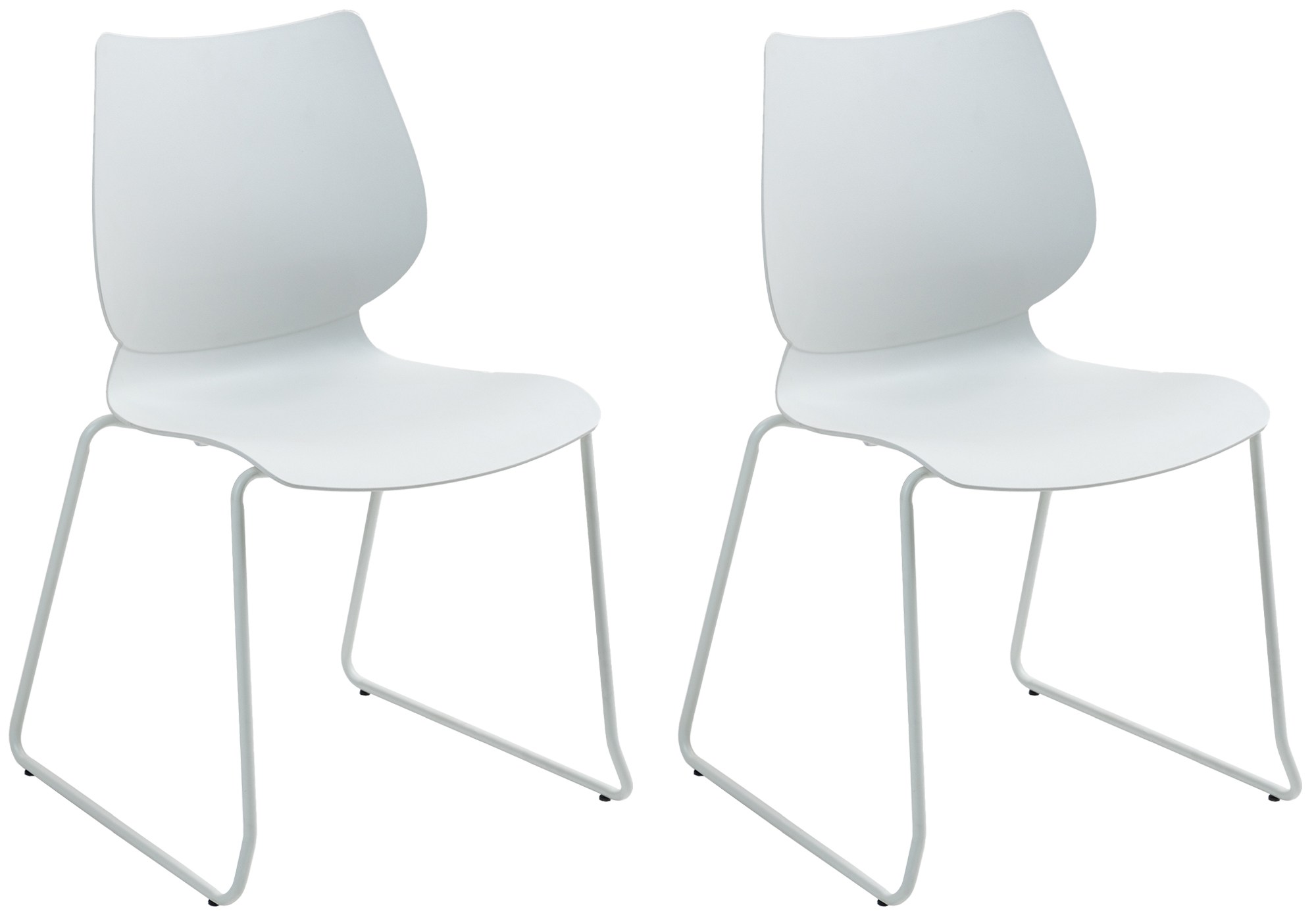 2er Set Stuhl Houma, weiß
