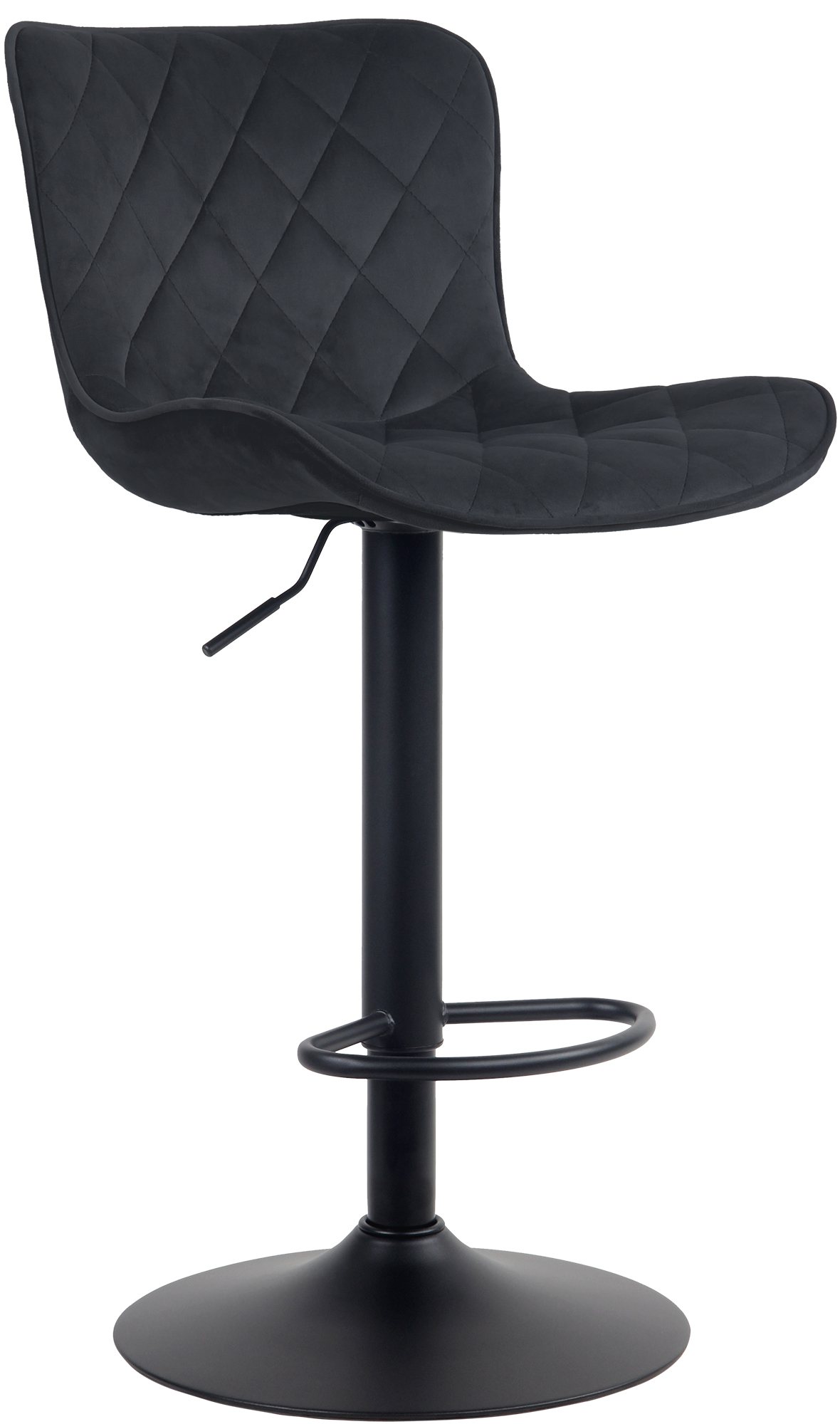 Barhocker Emma Samt, schwarz