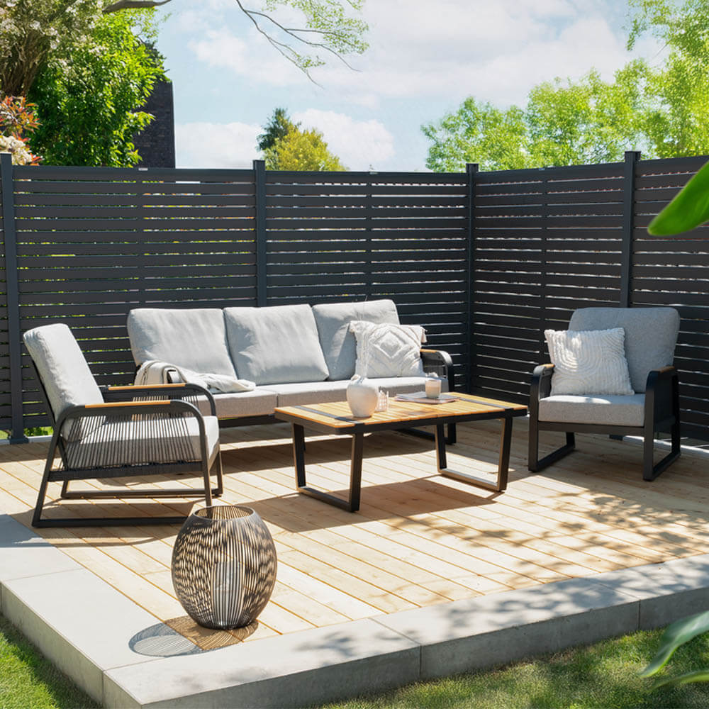 Gartenlounge Aluminium MARABA - Für 5 Personen