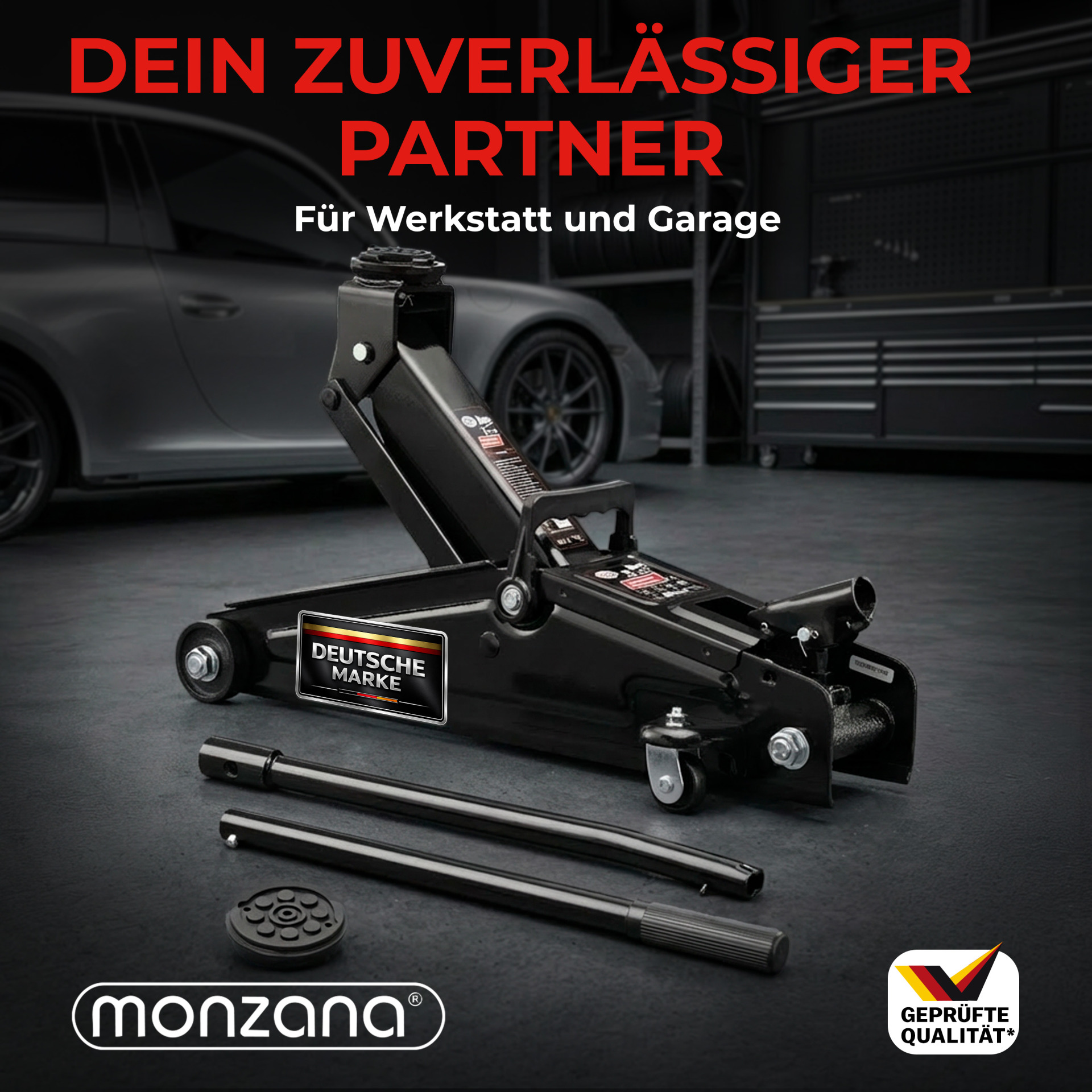 Wagenheber Schwarz 3t 135-400mm