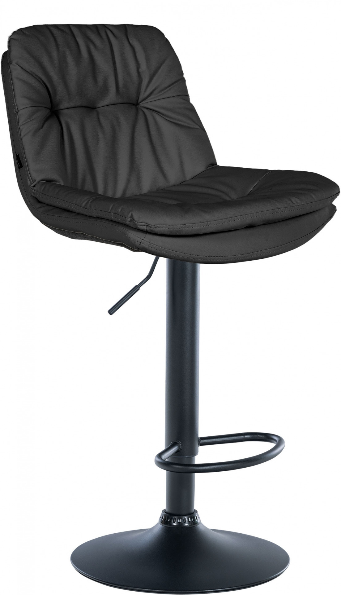 Barhocker Laurel Kunstleder schwarz, schwarz