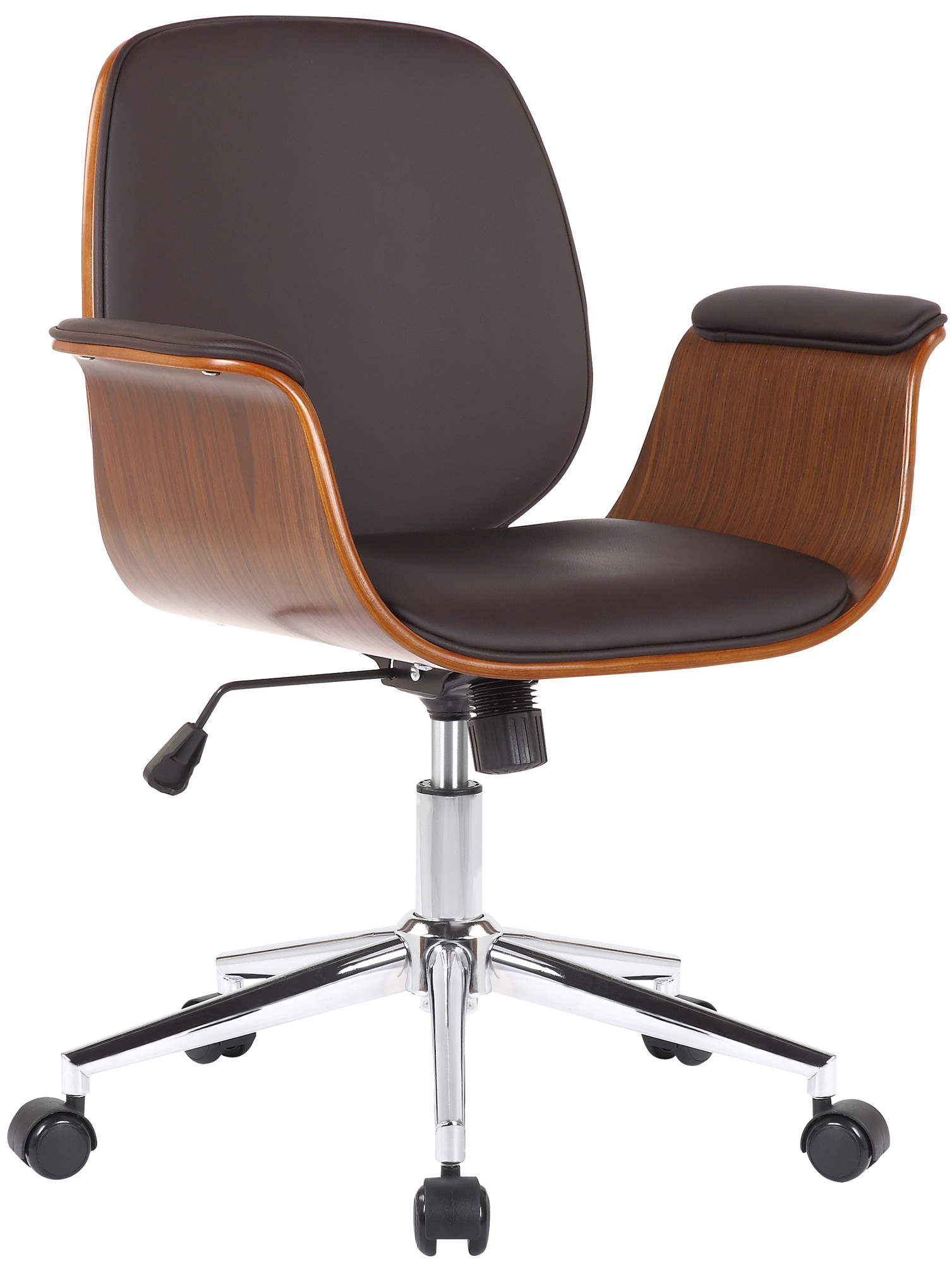 Bürostuhl Kemberg Kunstleder, walnuss/braun