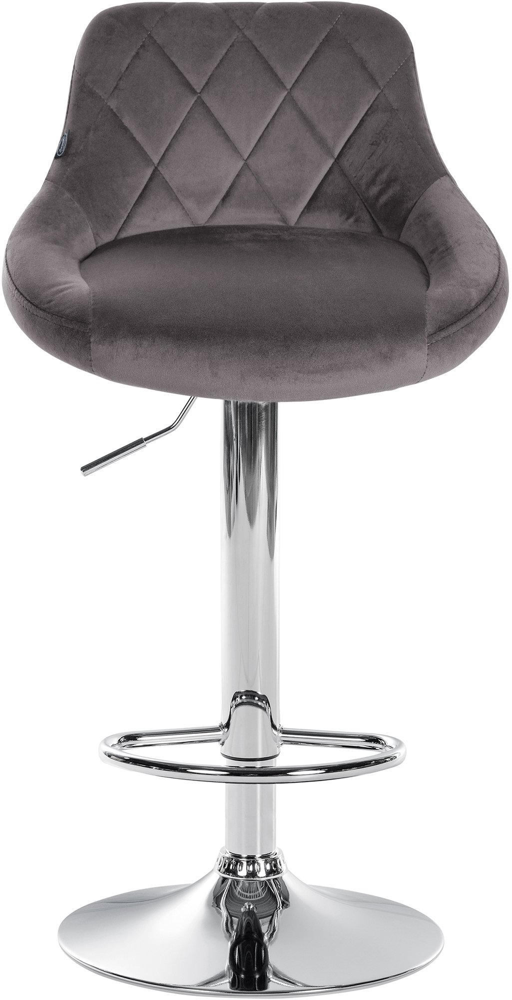 Barhocker Lazio Samt chrom, grau