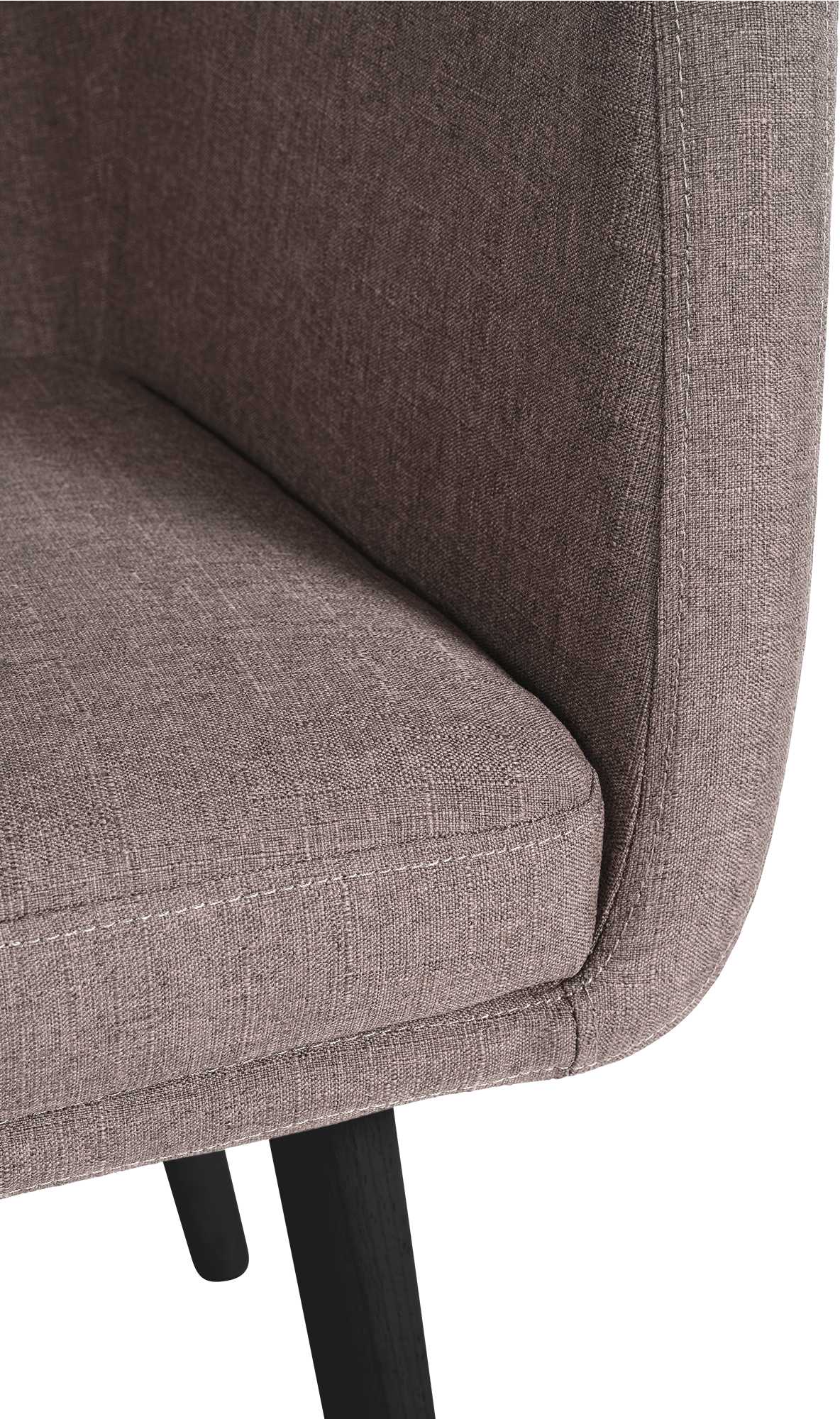 Besucherstuhl Utrecht Stoff schwarz, taupe