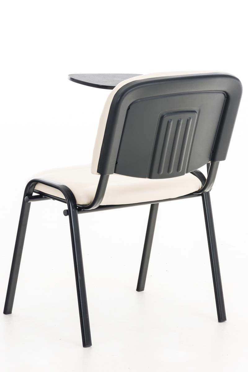 Stuhl Ken mit Klapptisch Kunstleder, creme