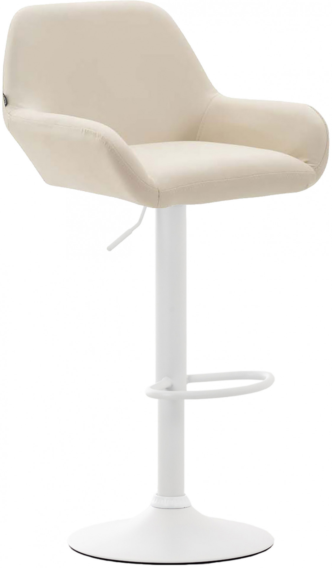 2er Set Barhocker Braga Kunstleder weiß, creme