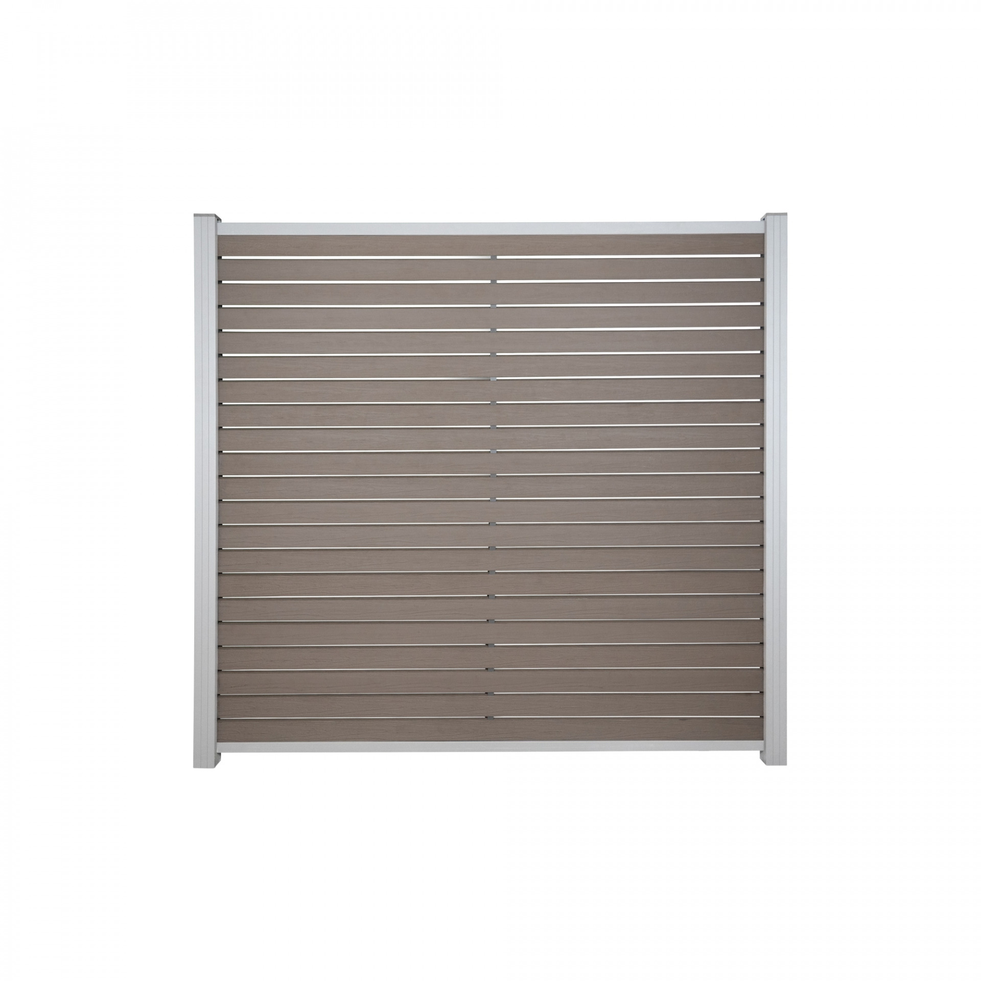 HANÖ-Serie SCHOKO Holzstruktur, 21 Lamellen 20 x 75/68 x 1793 mm, BPC-Rhombus-Steckzaun