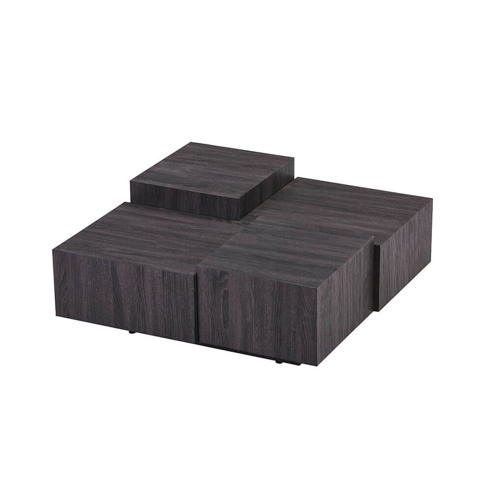 Couchtisch mit Schwebeeffekt NAYELI – 96 x 96 cm Dunkelbraun