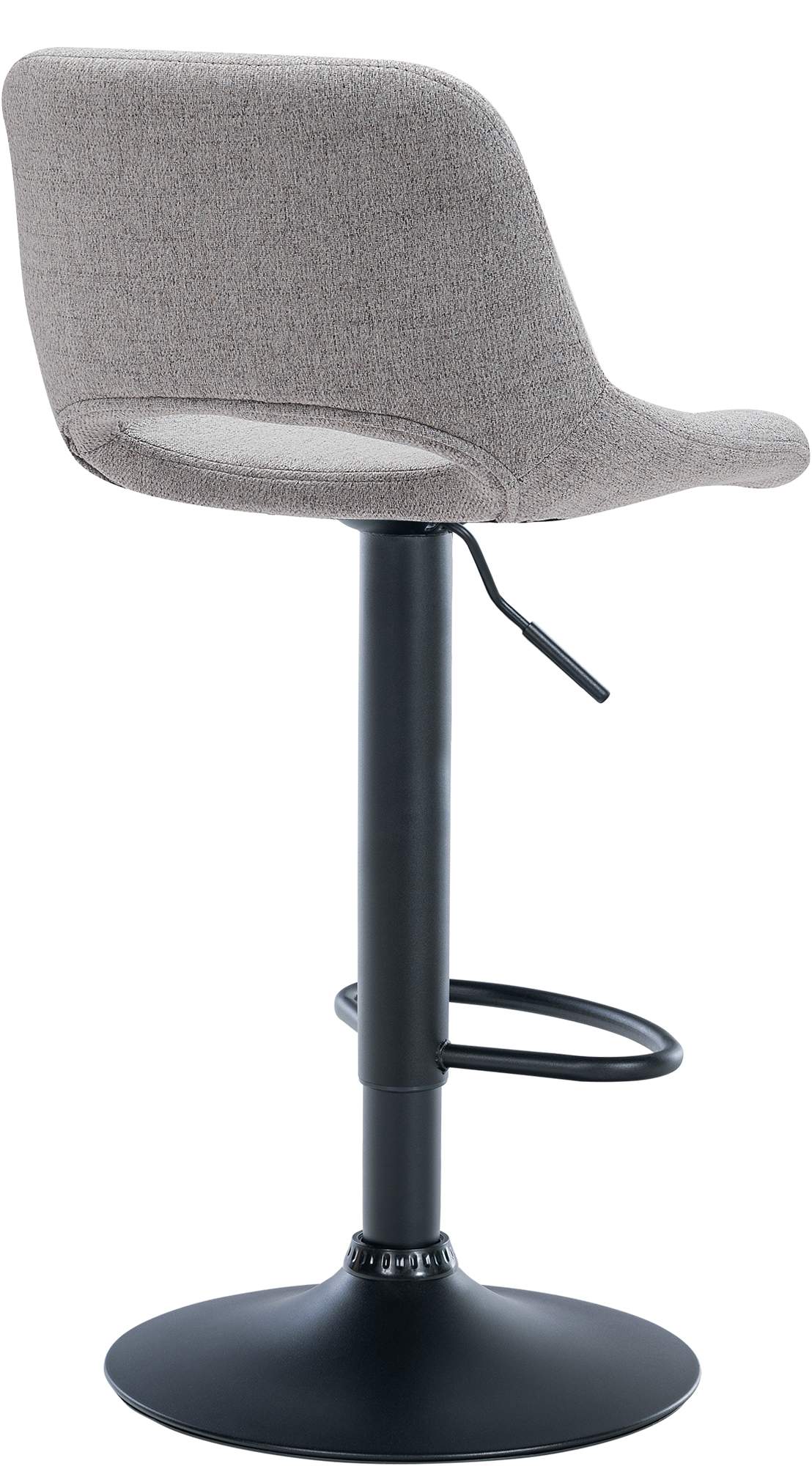 Barhocker Camden Stoff schwarz, hellgrau