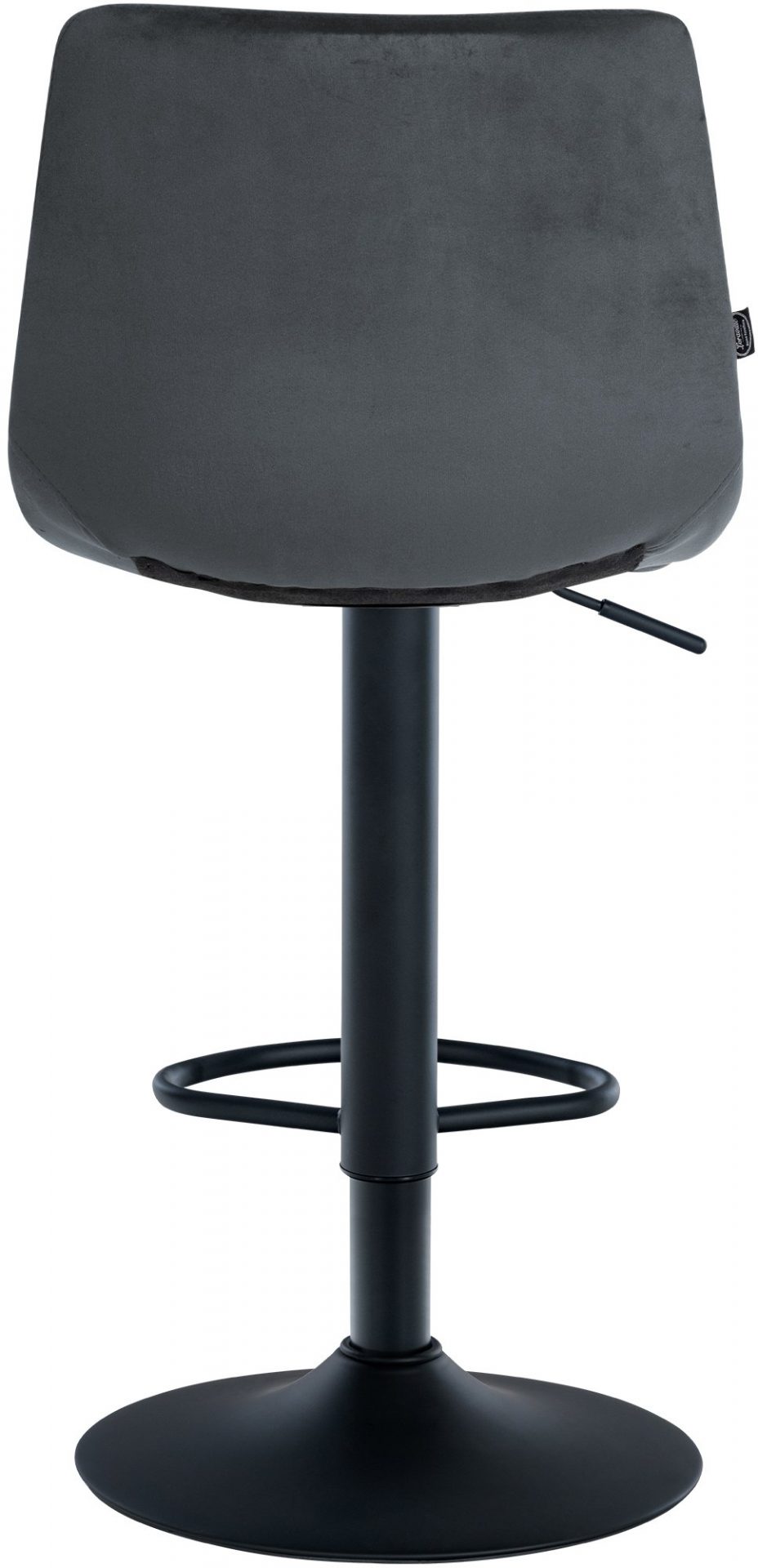 2er Set Barhocker Jerry Samt schwarz, dunkelgrau