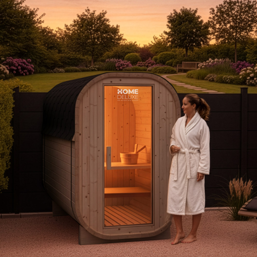 Outdoor Sauna CUBE S - 194 x 120 cm für 2 Personen