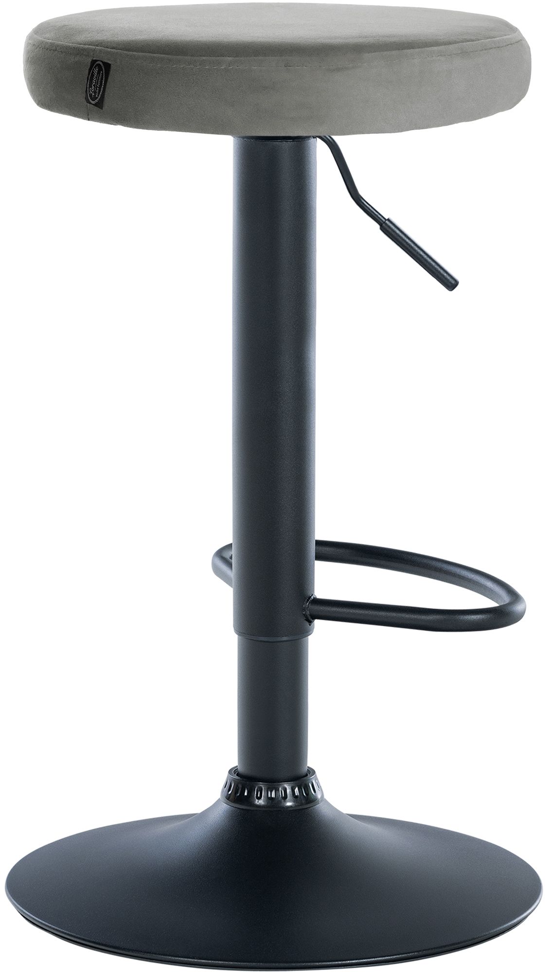 Barhocker Ponte Samt schwarz, grau