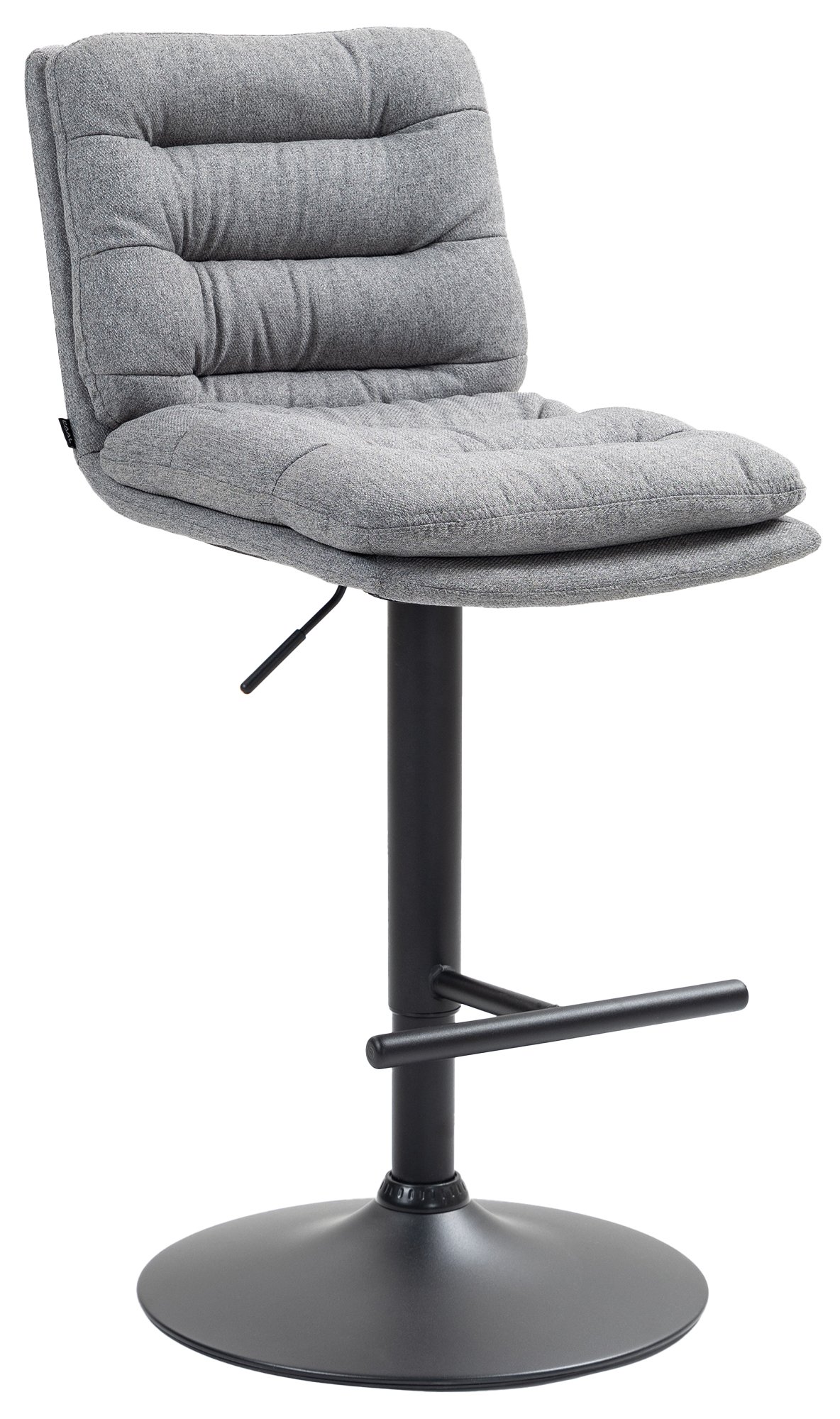 Barhocker Damar Stoff schwarz, grau