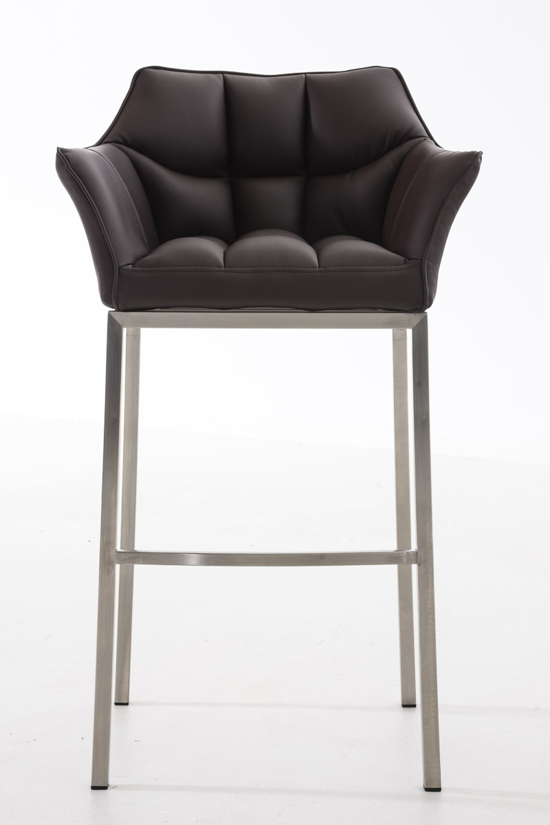 Barhocker Damaso E mit 4-Fuß Gestell, braun