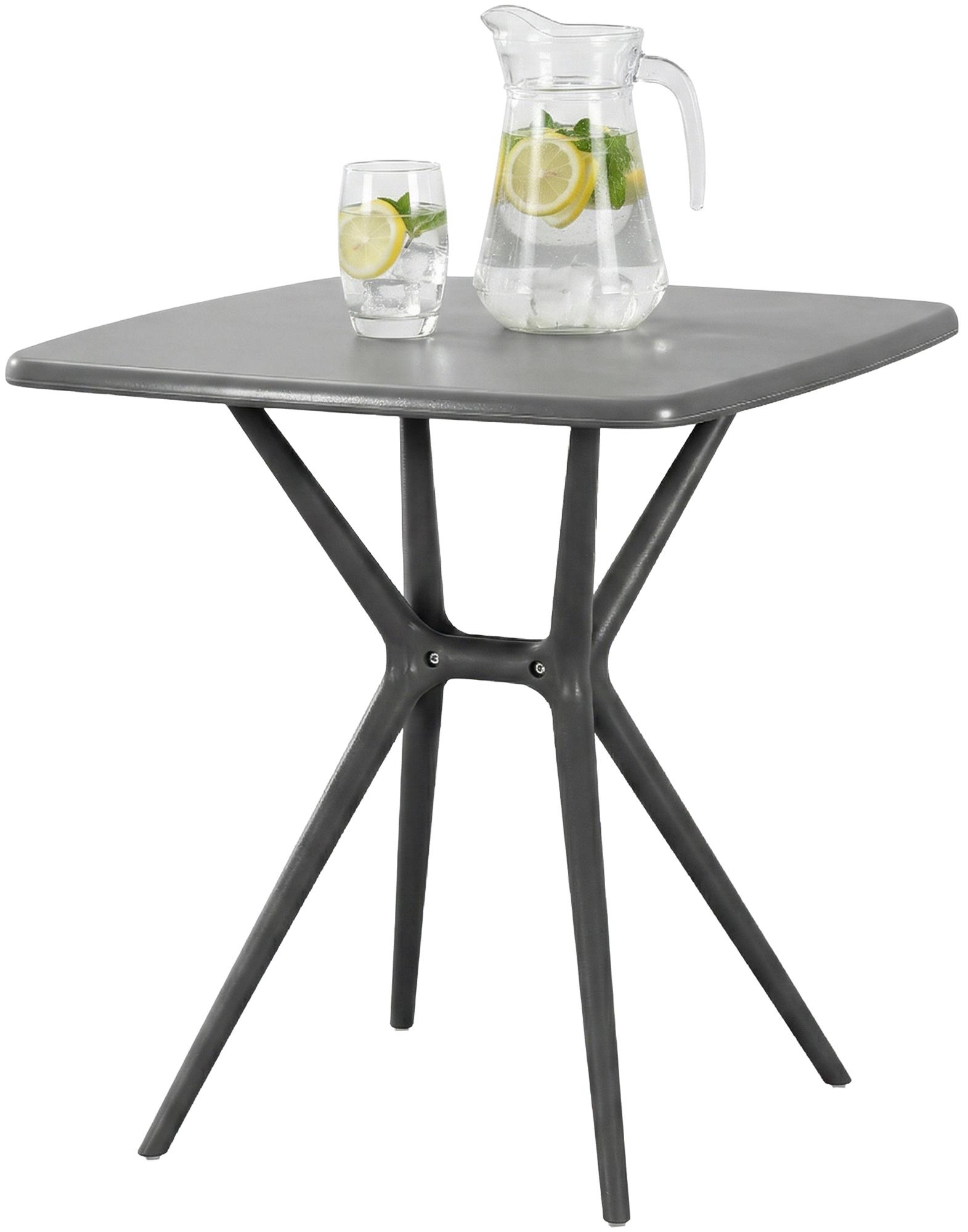 Tisch Becky eckig 72 x 72 cm, dunkelgrau