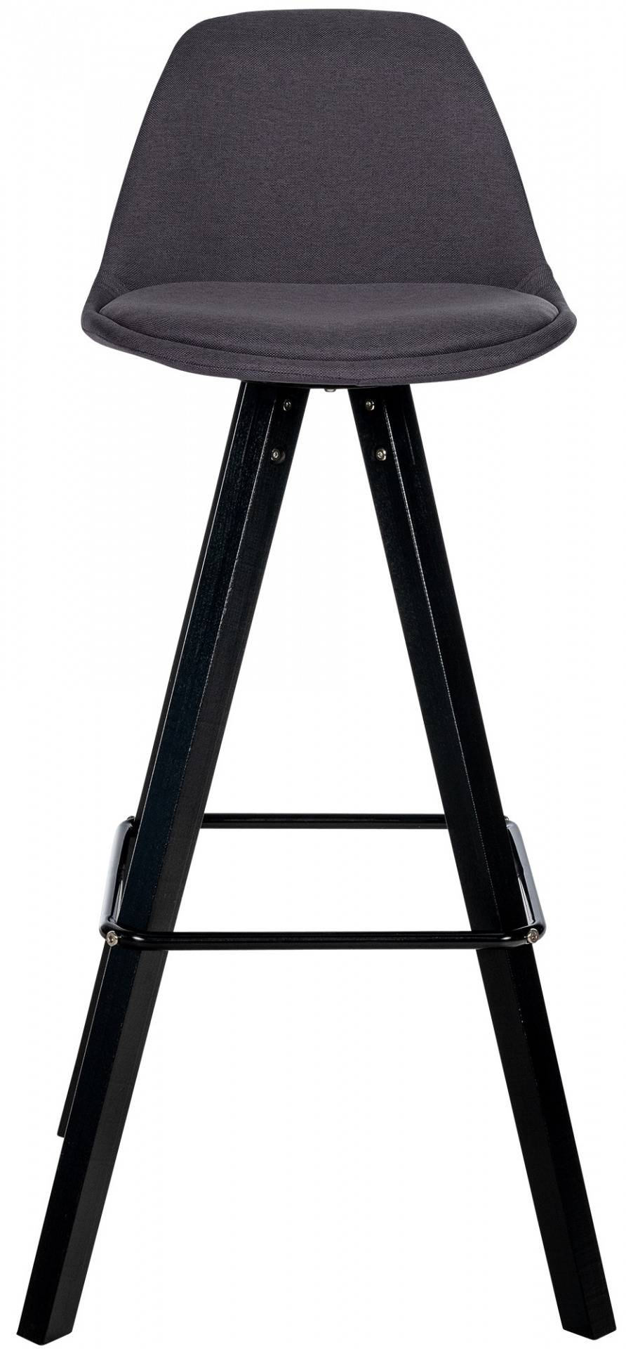 Barhocker Corbin Stoff Square schwarz, dunkelgrau