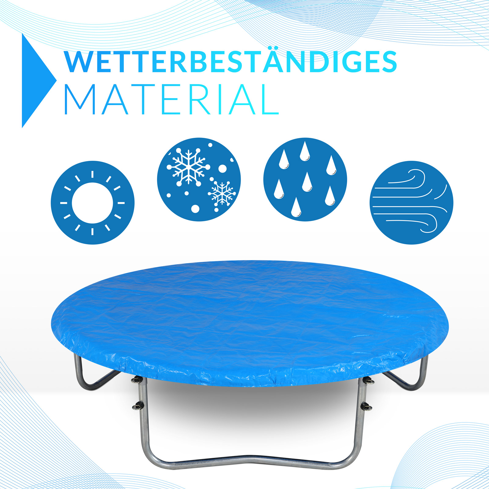 Abdeckung Trampolin Blau Ø183cm