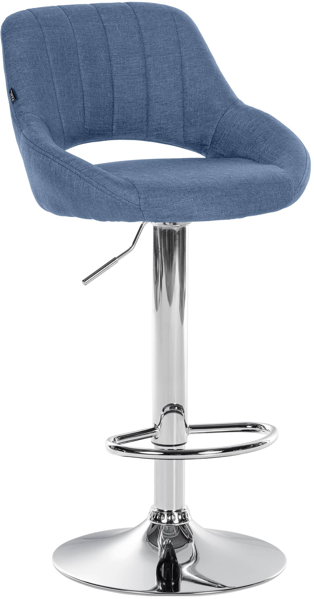 Barhocker Milet Stoff chrom, blau