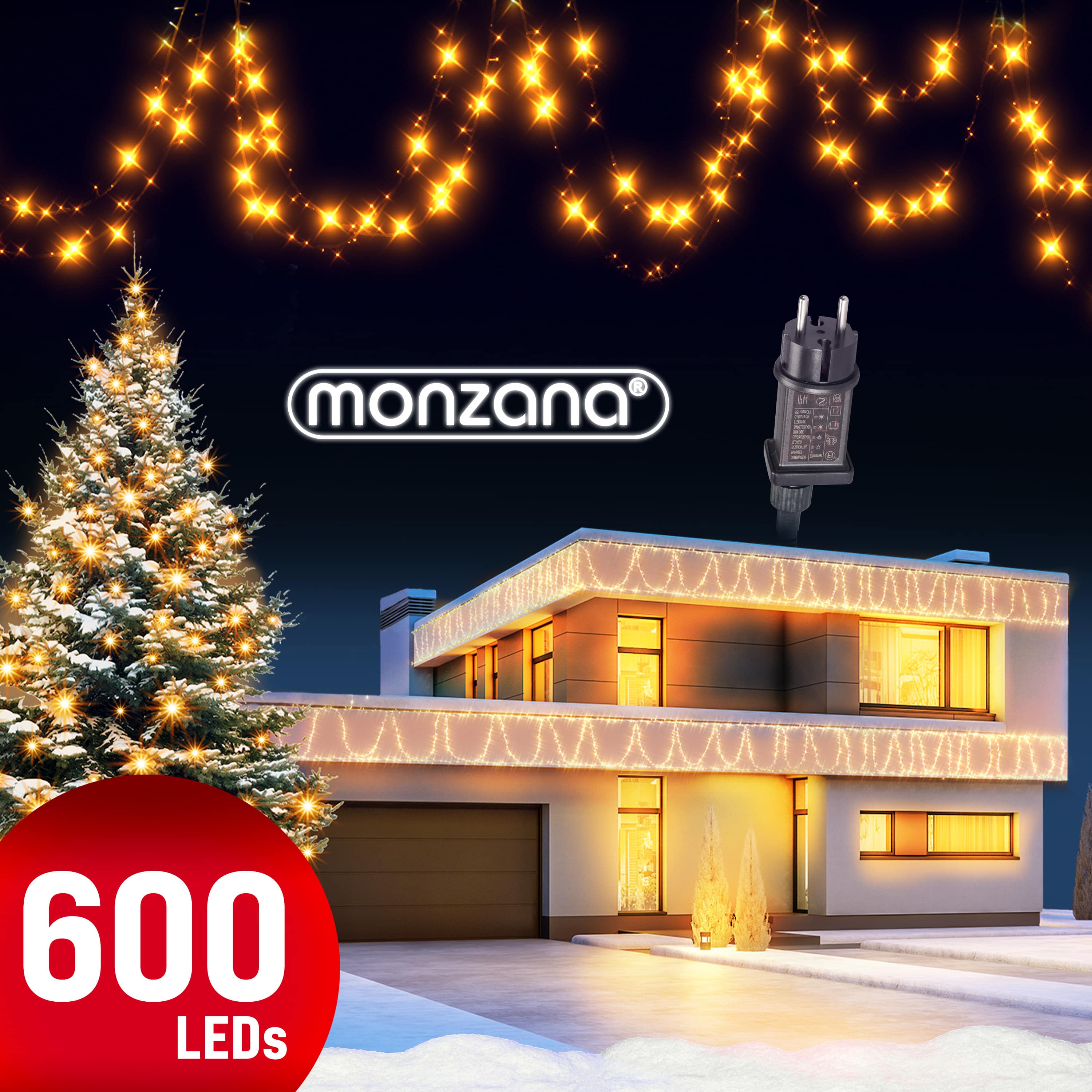 Lichterkette Weihnachten Warmweiß 60m