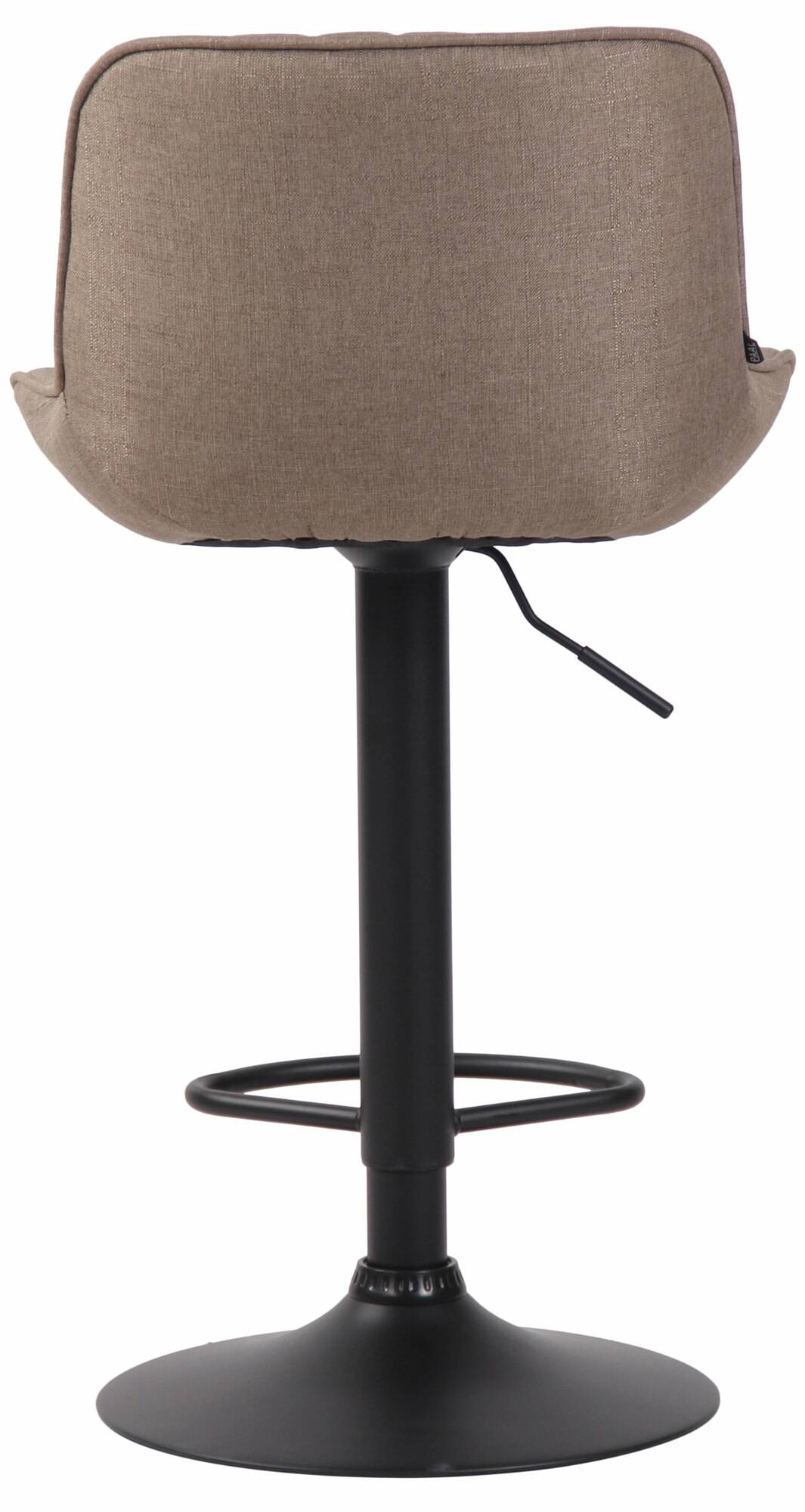 2er Set Barhocker Lentini Stoff schwarz, taupe