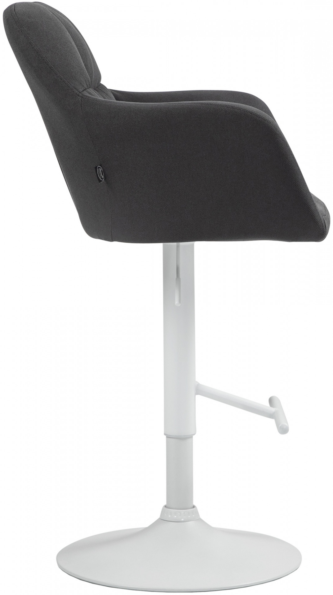 Barhocker Natoma Stoff weiß, schwarz