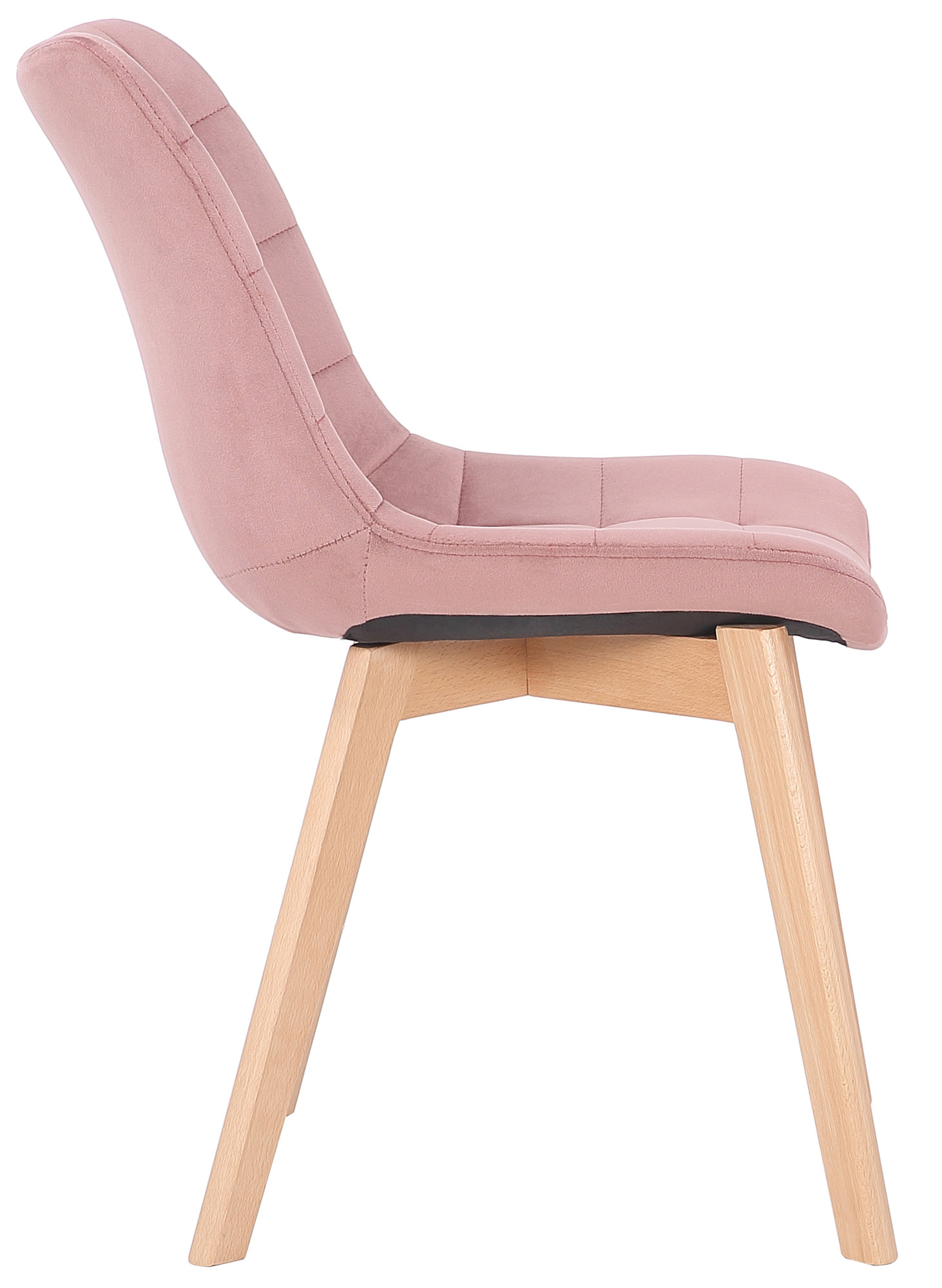 2er Set Esszimmerstühle Passaic Samt, pink