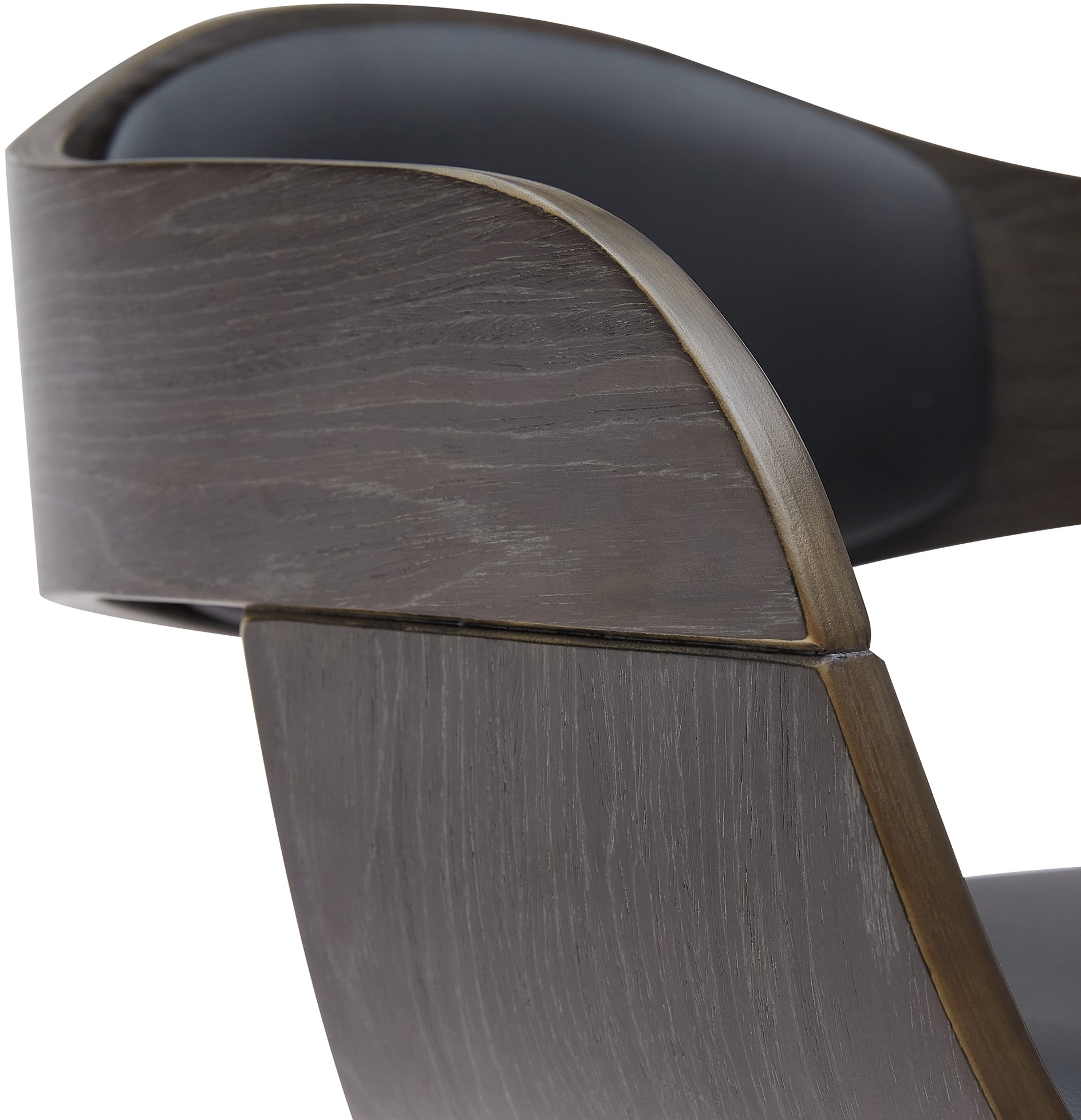 2er Set Barhocker Kingston B Kunstleder, schwarz/grau