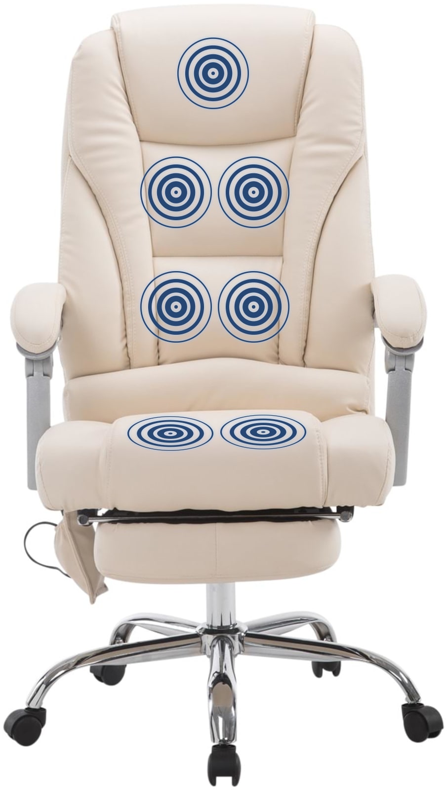 Bürostuhl Pacific mit Massagefunktion, creme