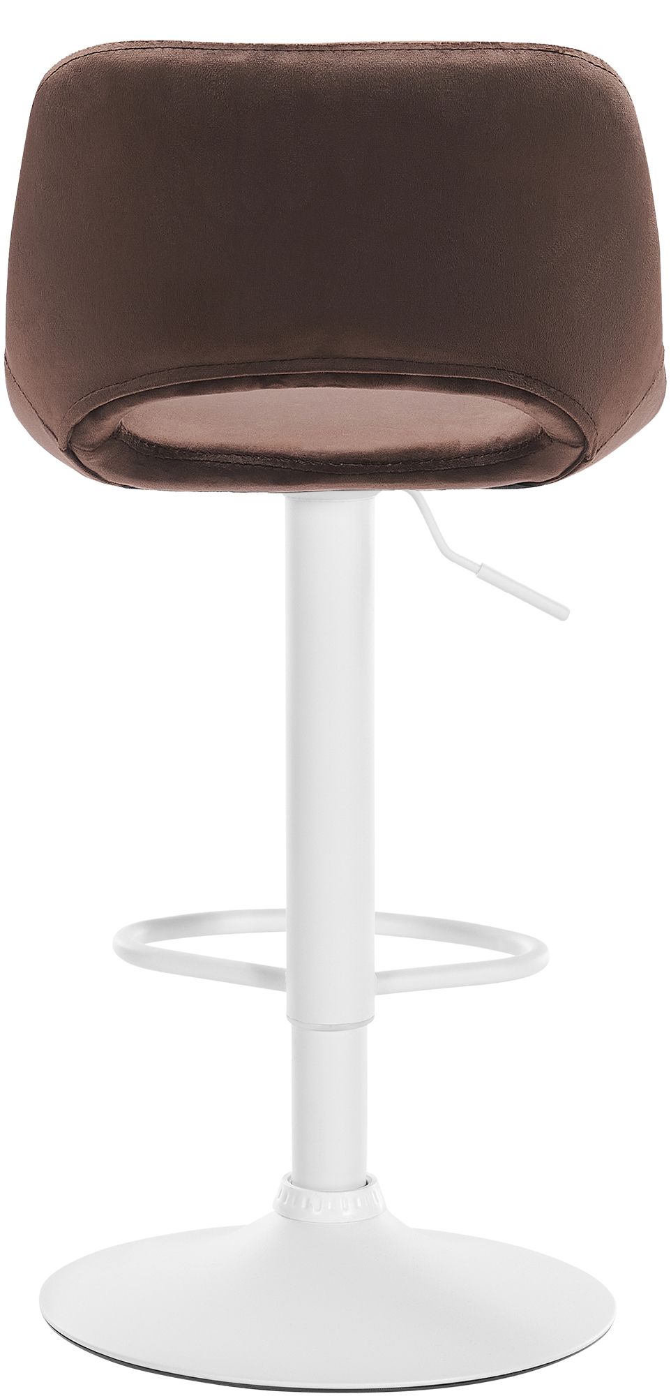 Barhocker Camden Samt weiß, braun