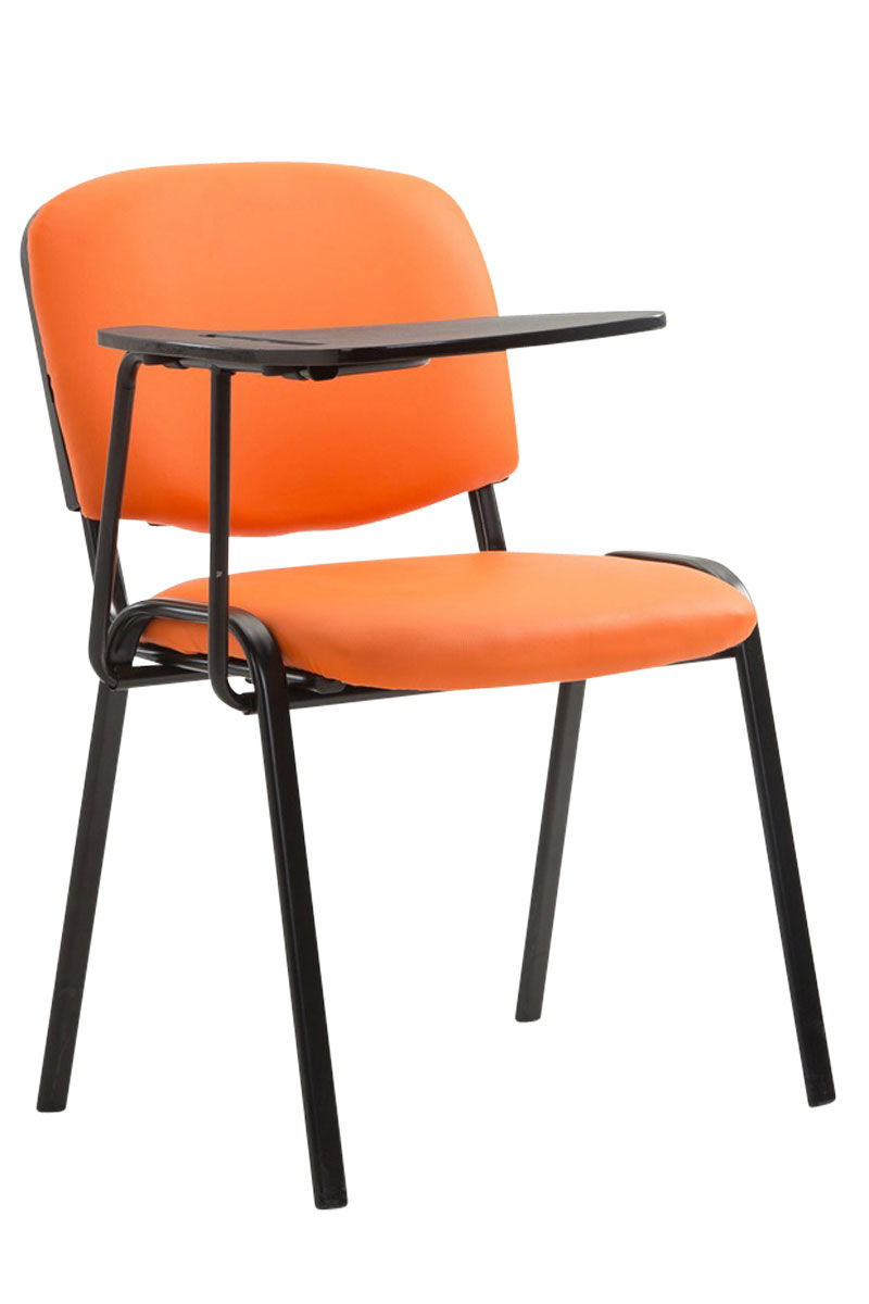 Stuhl Ken mit Klapptisch Kunstleder, orange