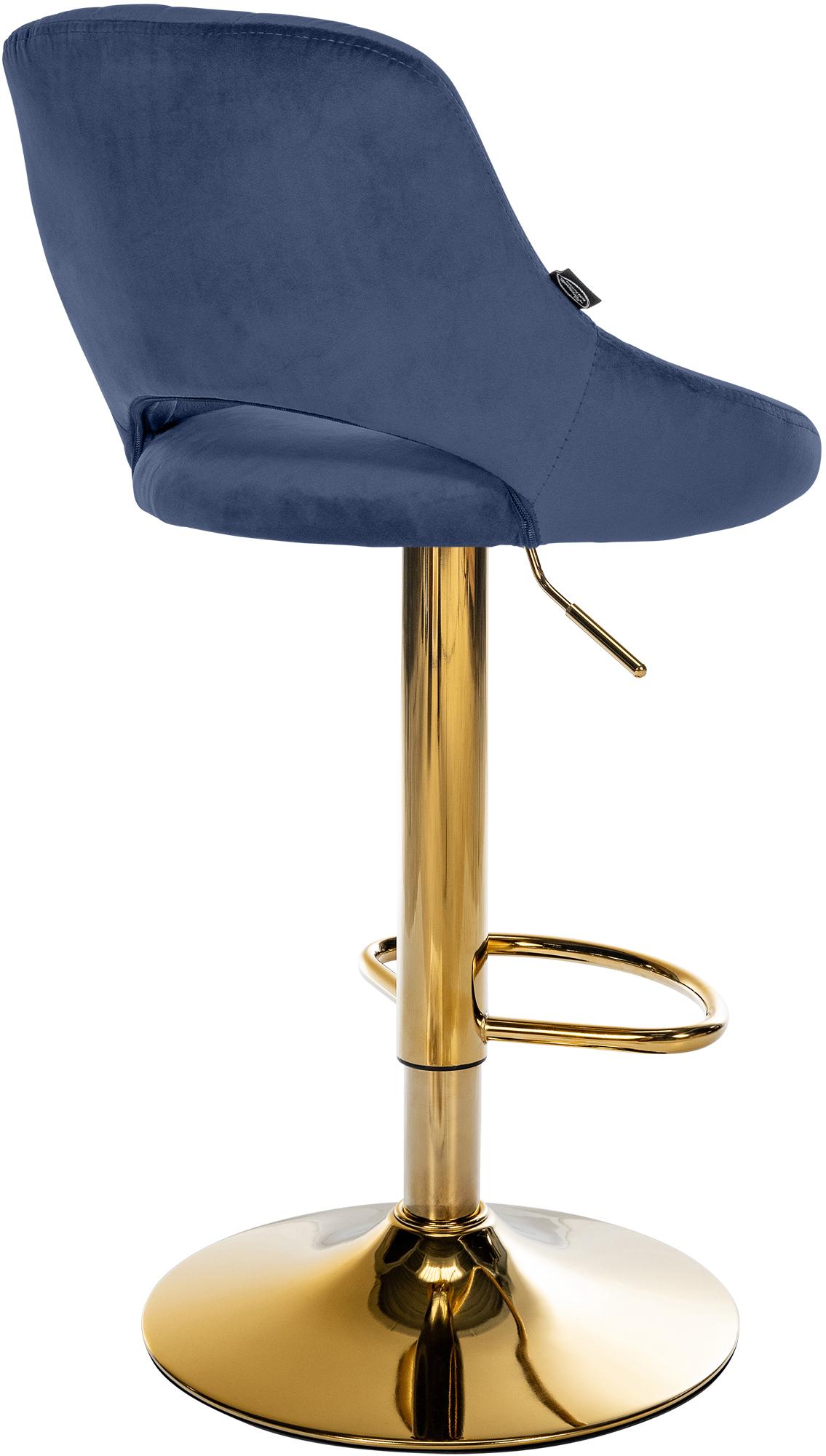 2er Set Barhocker Milet Samt G, blau