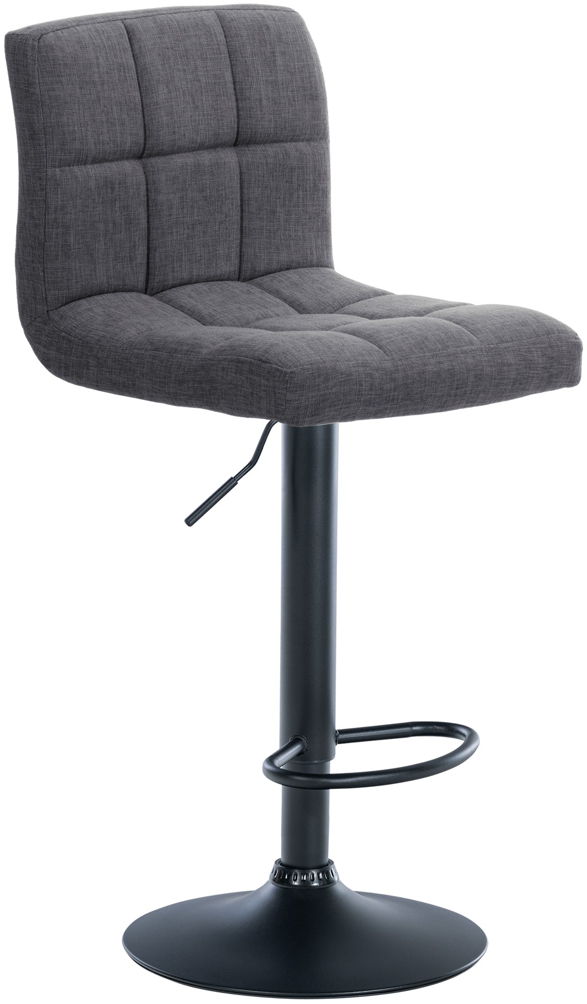 2er Set Barhocker Calma Stoff schwarz, hellgrau
